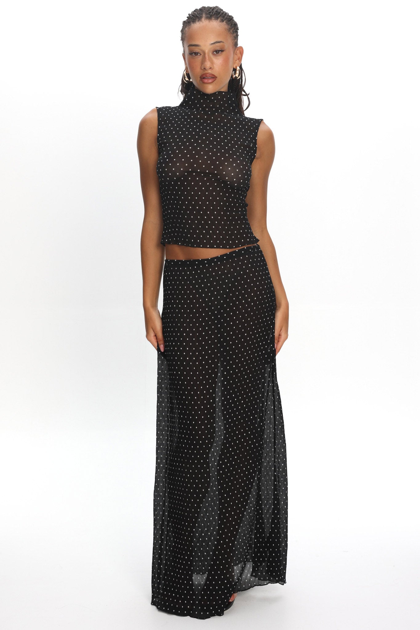 LIONESS Ford Top Onyx Polka