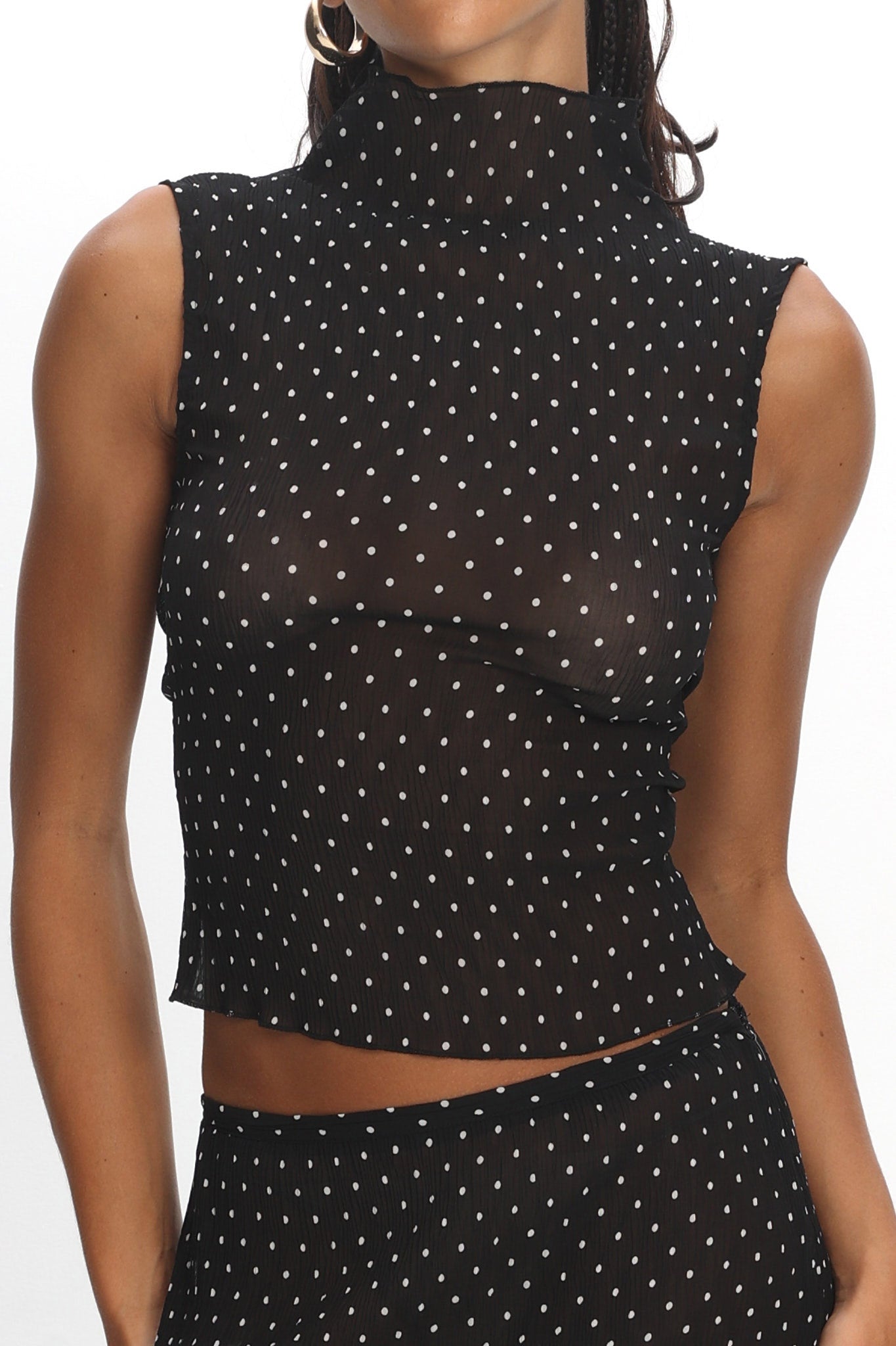 LIONESS Ford Top Onyx Polka