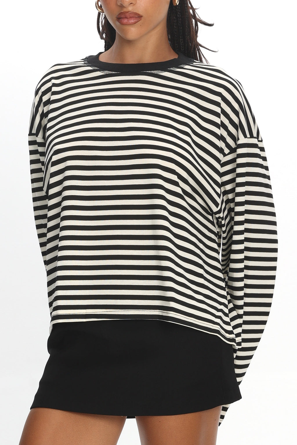 LIONESS Bloom Long Sleeve Onyx Stripe