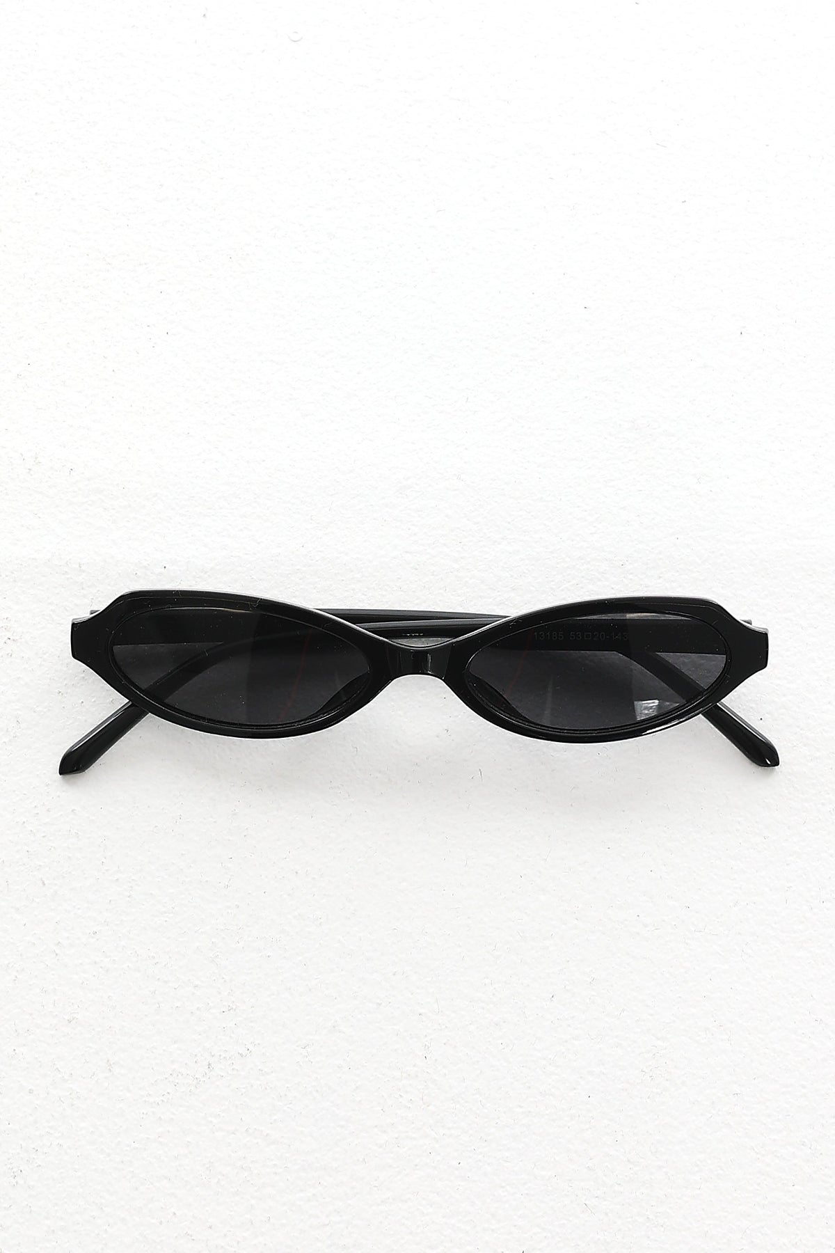 Monaco Slim Oval Sunglasses Black