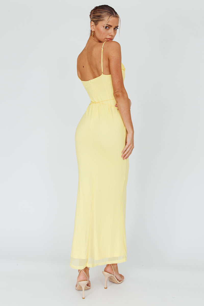 Isabella Open Cowl Back Maxi Dress Butter
