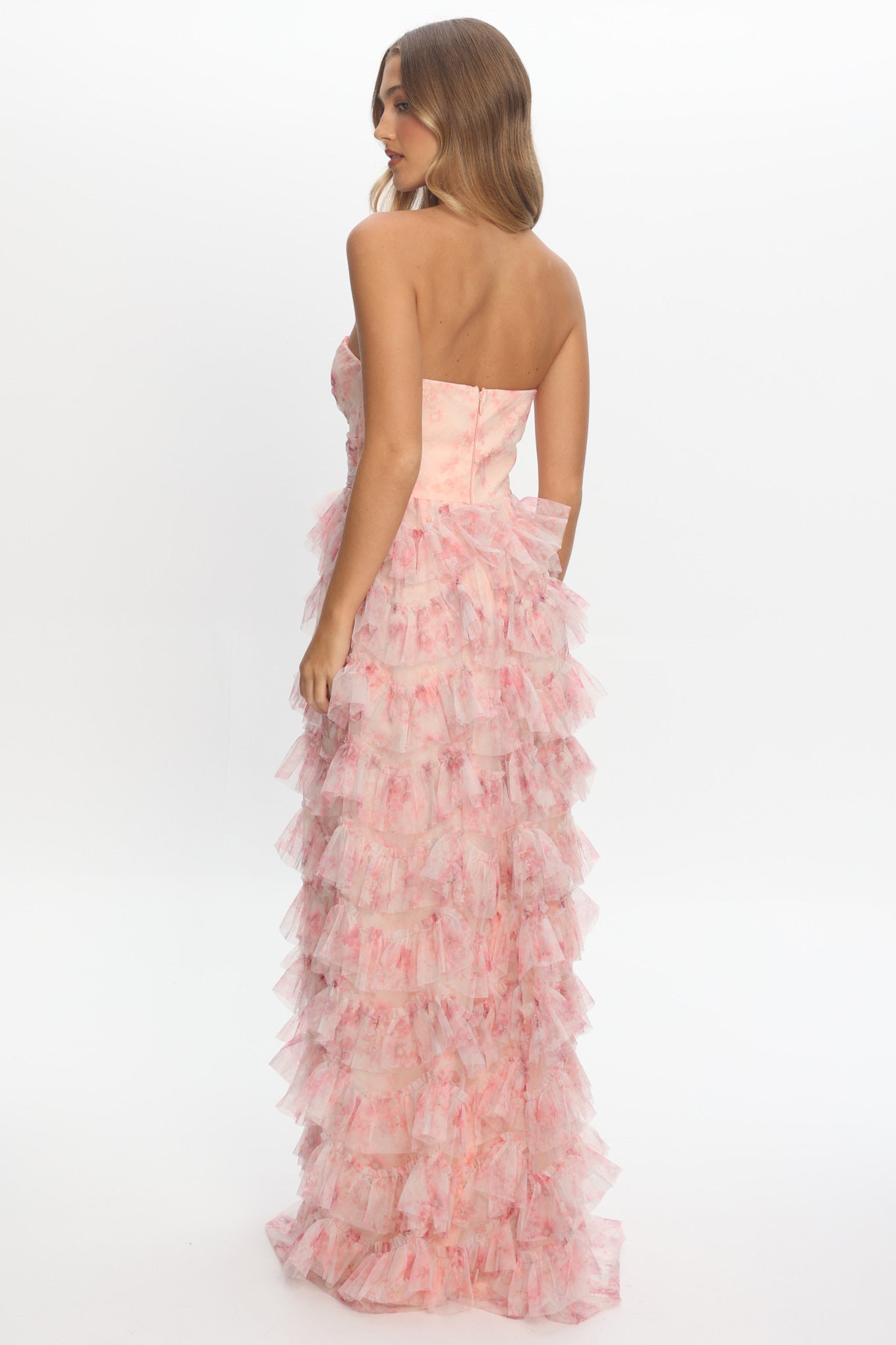 manning cartell miami heat backless dress The Apollo Floral Tiered Maxi Dress