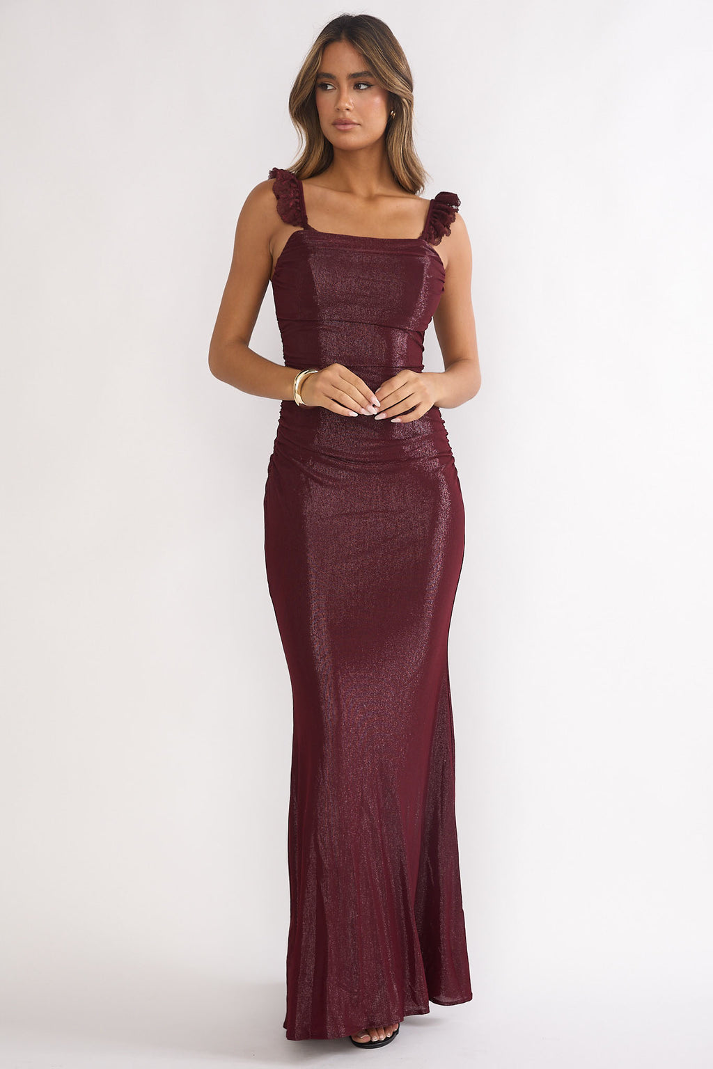Valara Lace-Up Back Maxi Dress Wine | Selfie Leslie Valara Lace-Up Back Maxi Dress Wine | Selfie Leslie