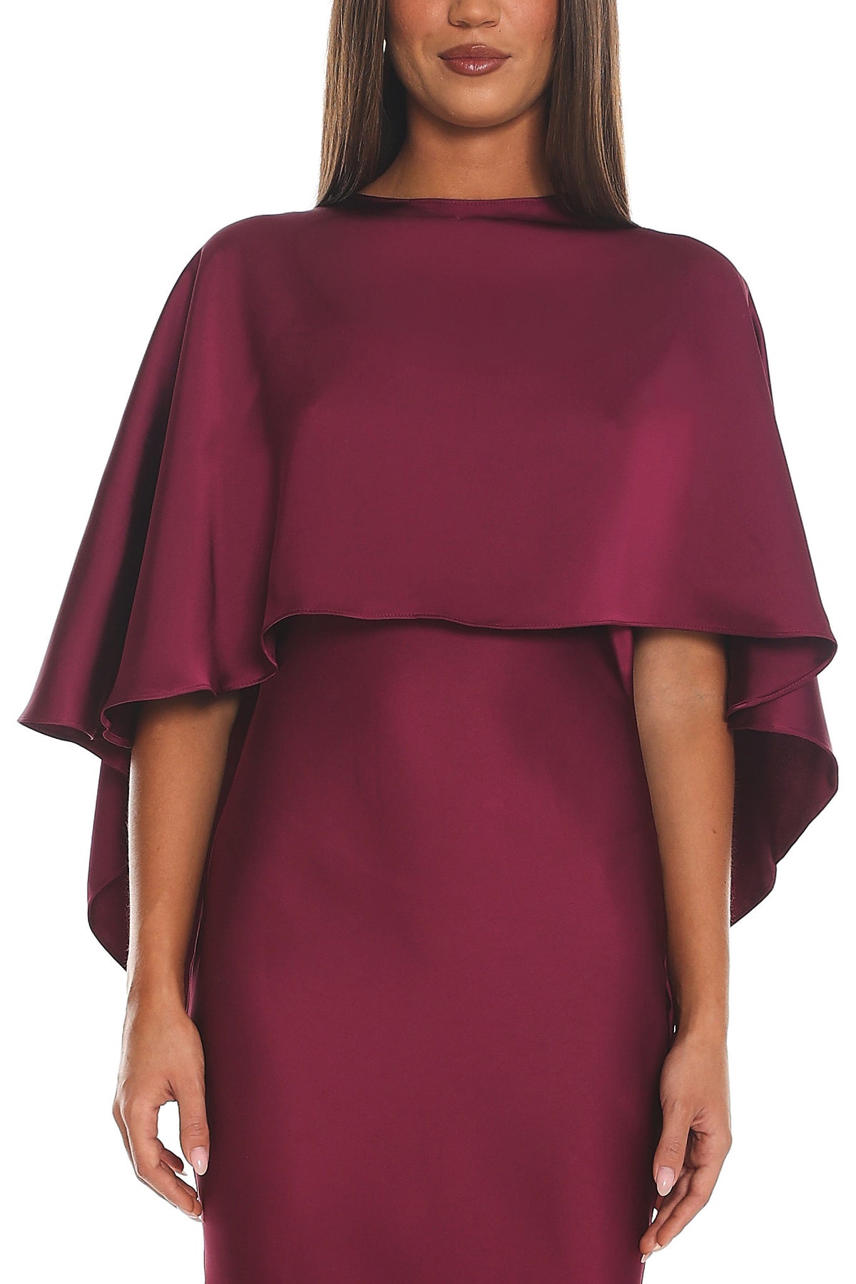 Naomi Cape Maxi Dress Wine by Selfie Leslie