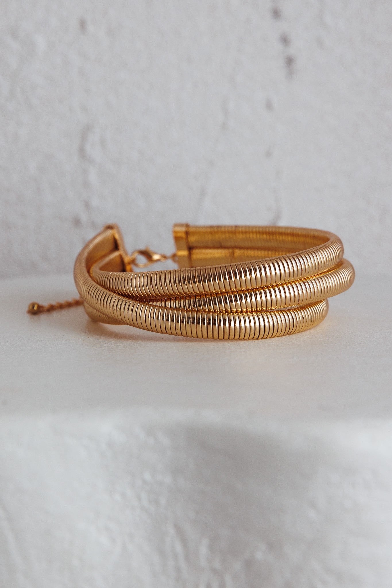 Roman Multi Choker Necklace Gold by Selfie Leslie