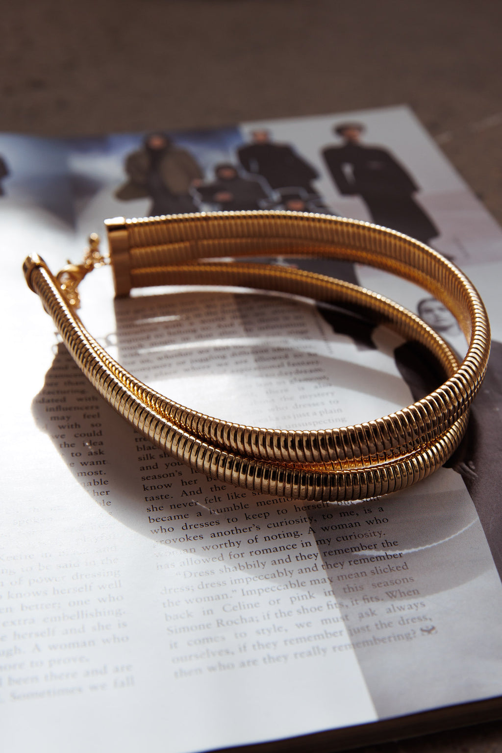 Roman Multi Choker Necklace Gold by Selfie Leslie