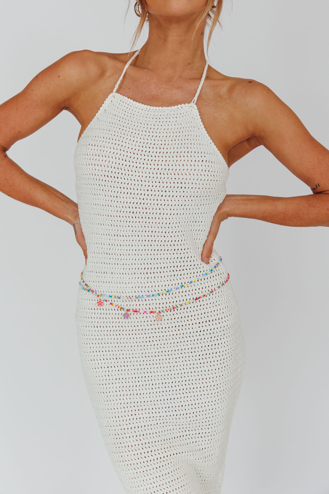 Sunny Beaded Waist Chain Multi by Selfie Leslie