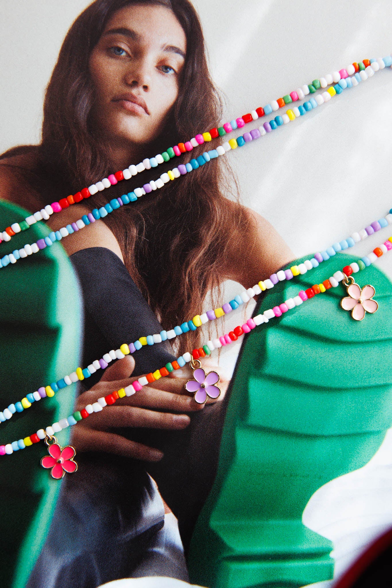 Shop the Sunny Beaded Waist Chain Multi Selfie Leslie