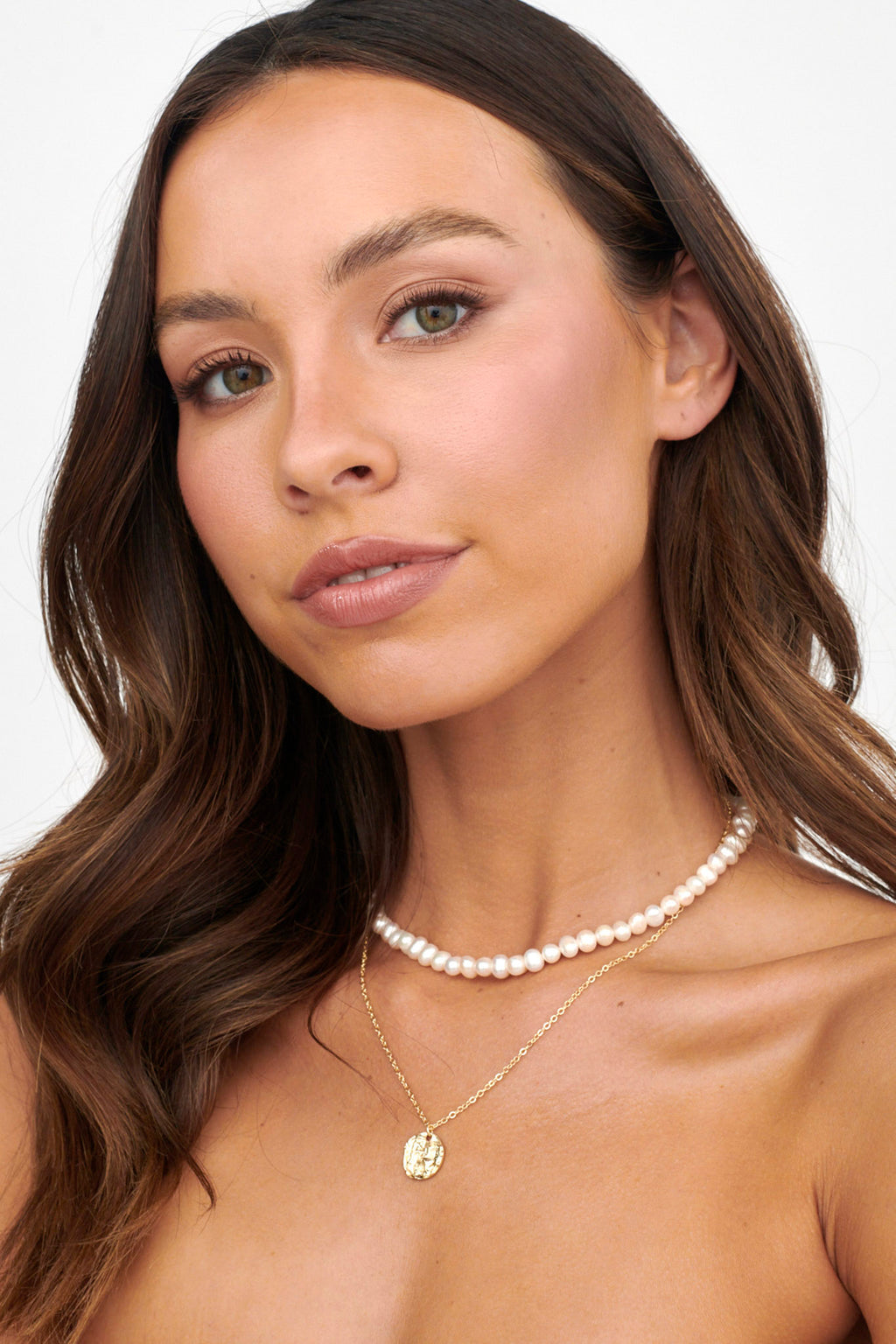 Nikita Pearl & Pendant Multi-Strand Necklace Gold by Selfie Leslie