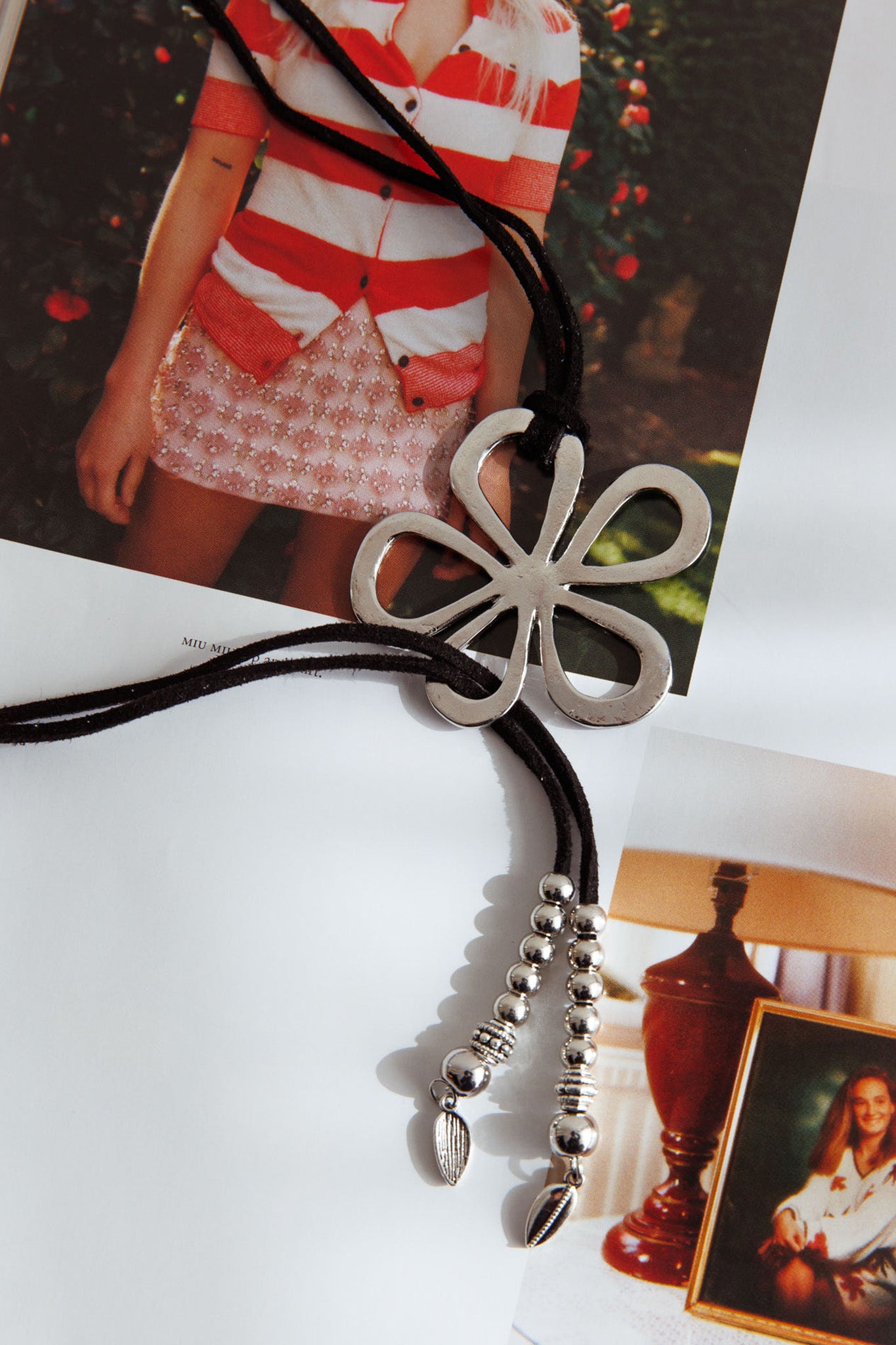 Blooming Flower Pendants Necklace Silver by Selfie Leslie