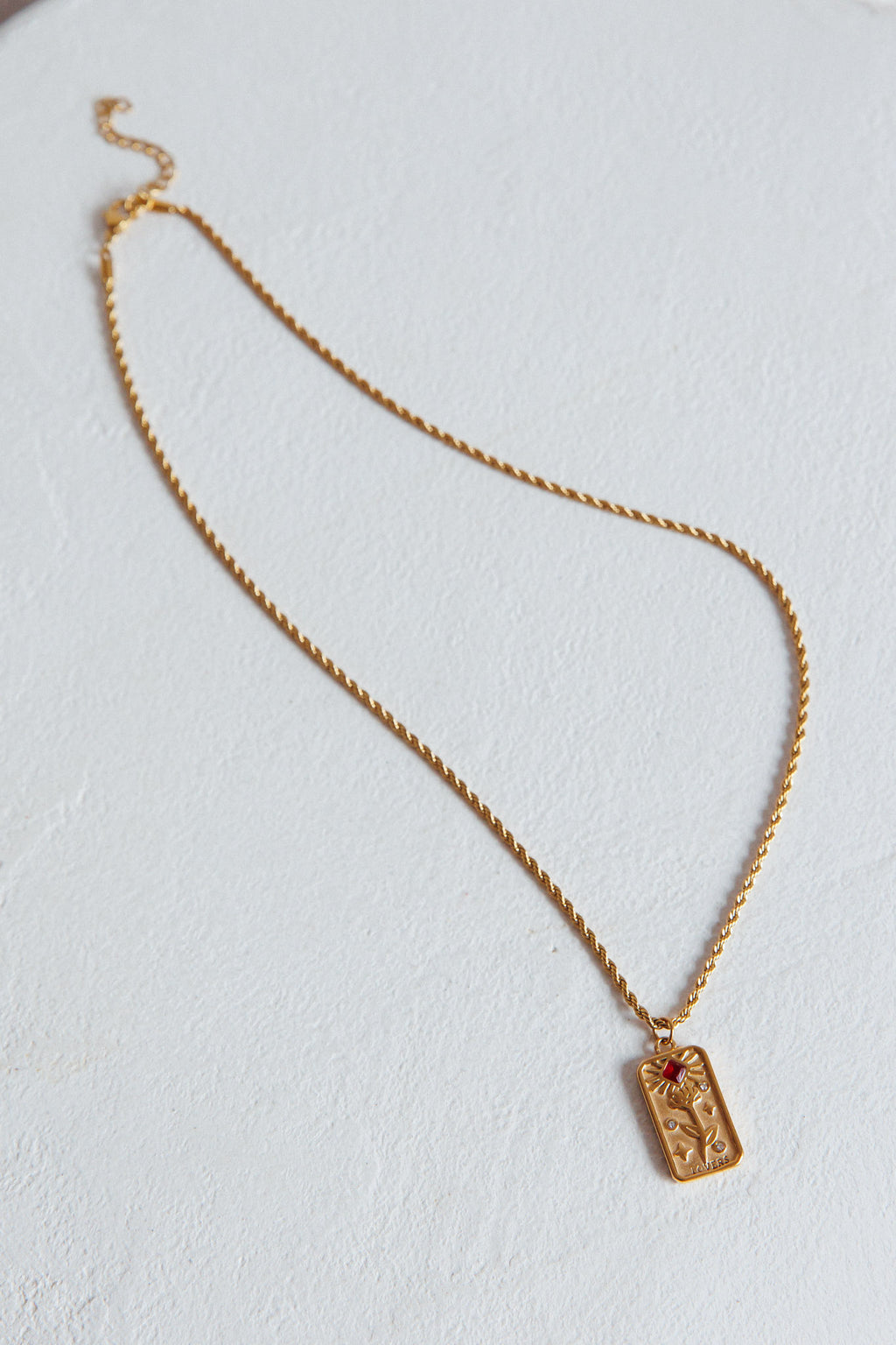 Ida Rope Chain Pendant Necklace Gold by Selfie Leslie