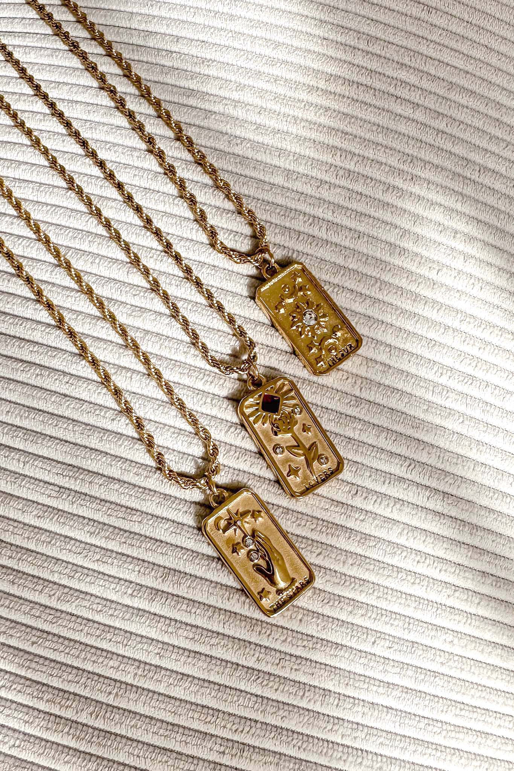 The Stars Rhinestone Pendant Necklace Gold by Selfie Leslie