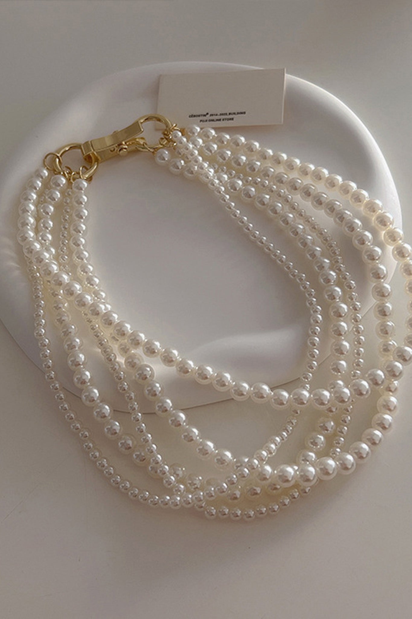 Giselle Pearl Necklace Gold by Selfie Leslie