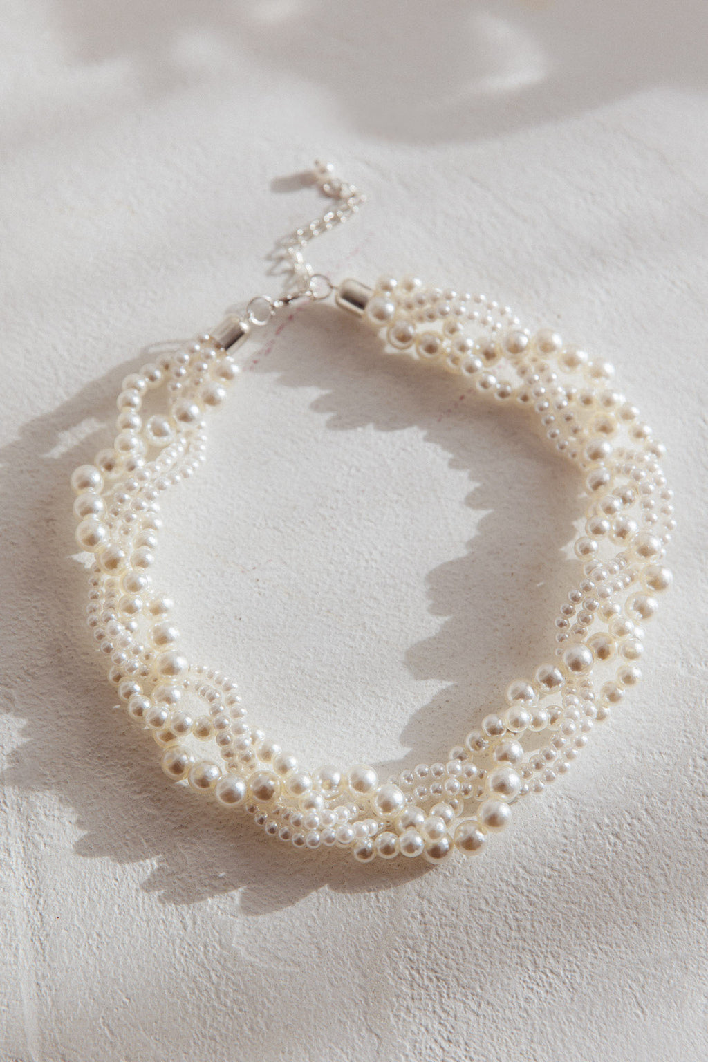 Your Smile Pearl Necklace Silver by Selfie Leslie