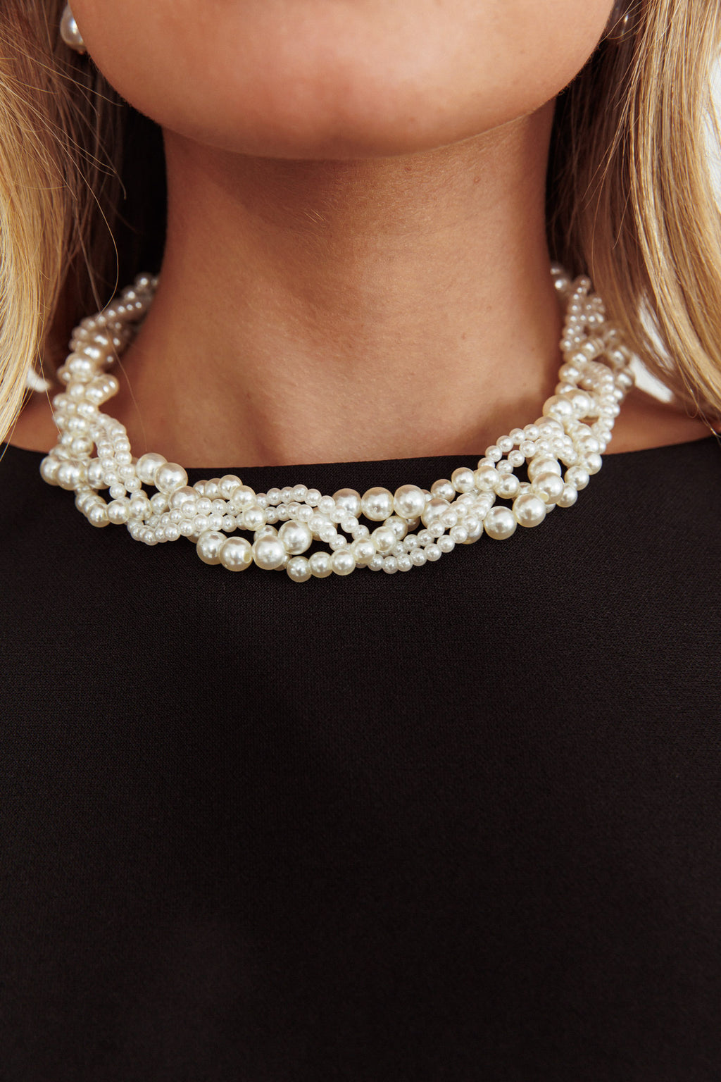 Your Smile Pearl Necklace Silver by Selfie Leslie