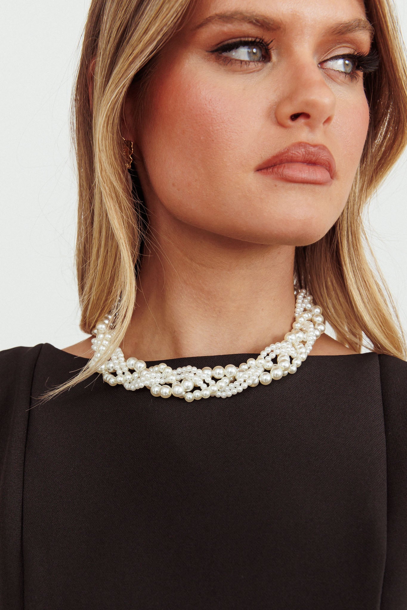 Your Smile Pearl Necklace Silver by Selfie Leslie