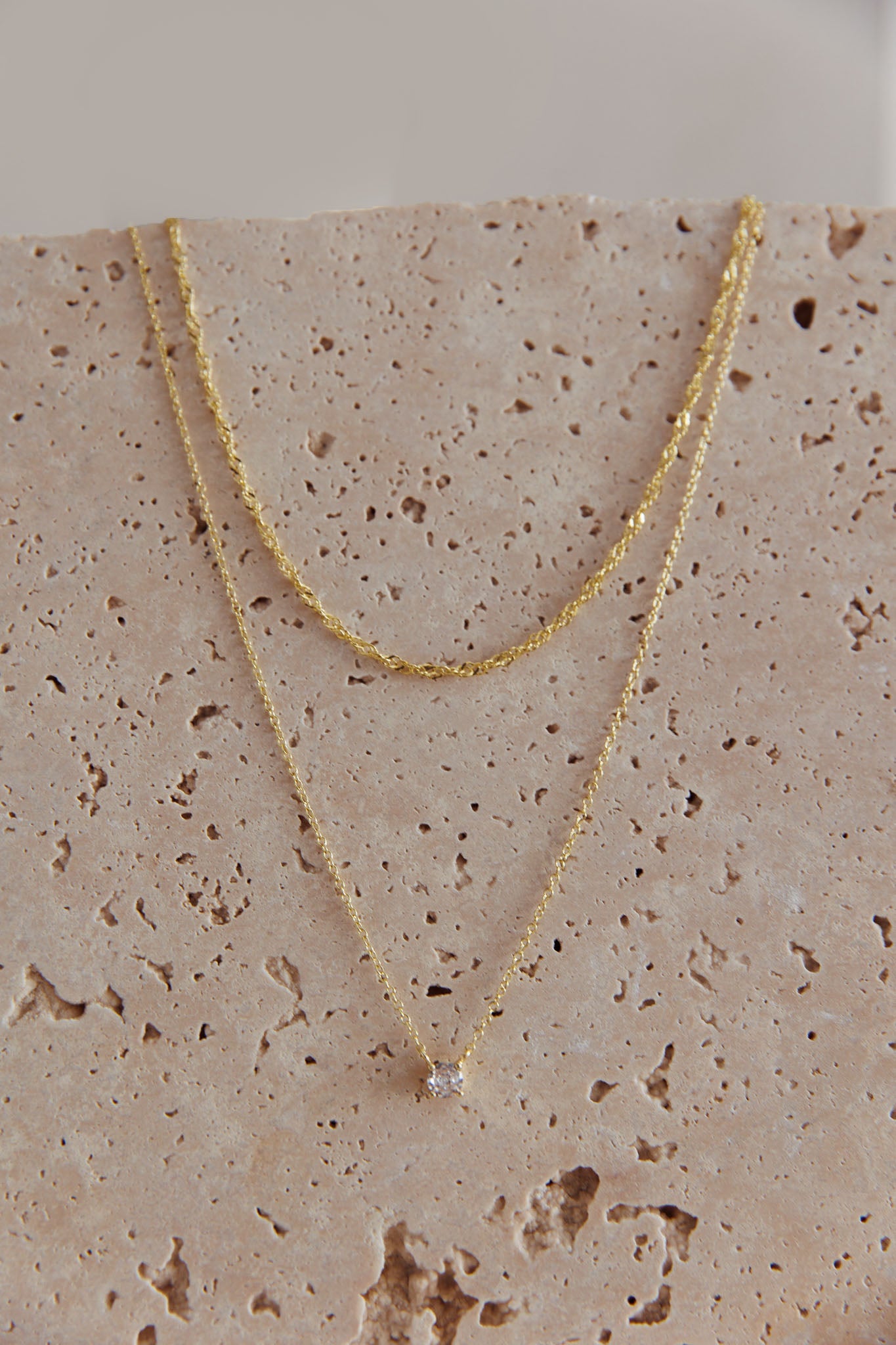Sarai Crystal Pendant Necklace Set Gold by Selfie Leslie