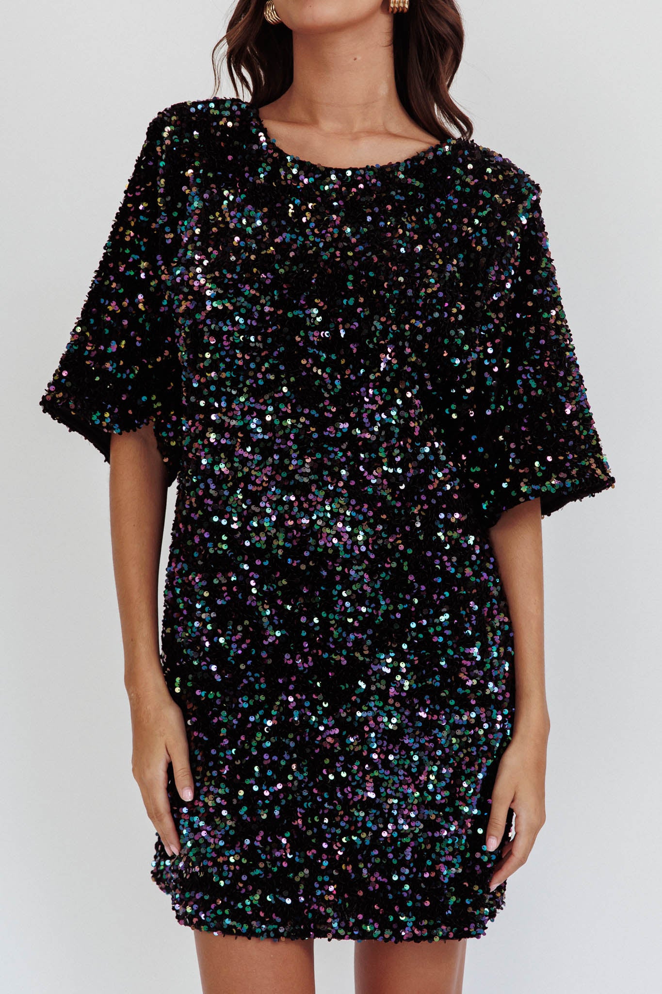 Miramar Backless Sequin Dress White