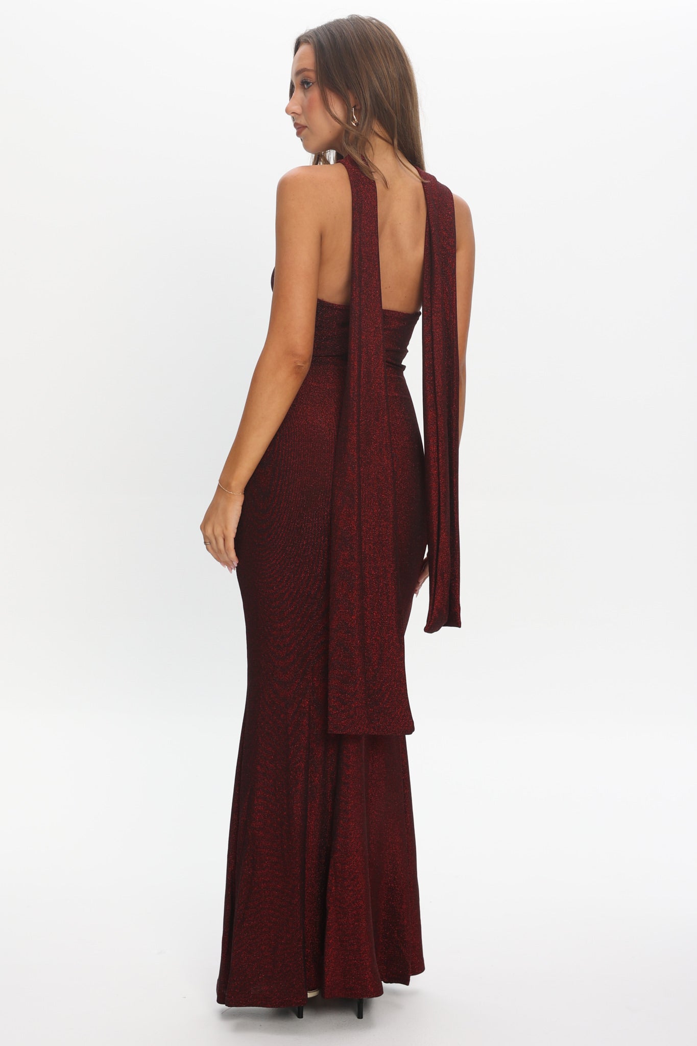 Adrielle Keyhole Halterneck Maxi Dress Wine | Selfie Leslie Adrielle Keyhole Halterneck Maxi Dress Wine | Selfie Leslie