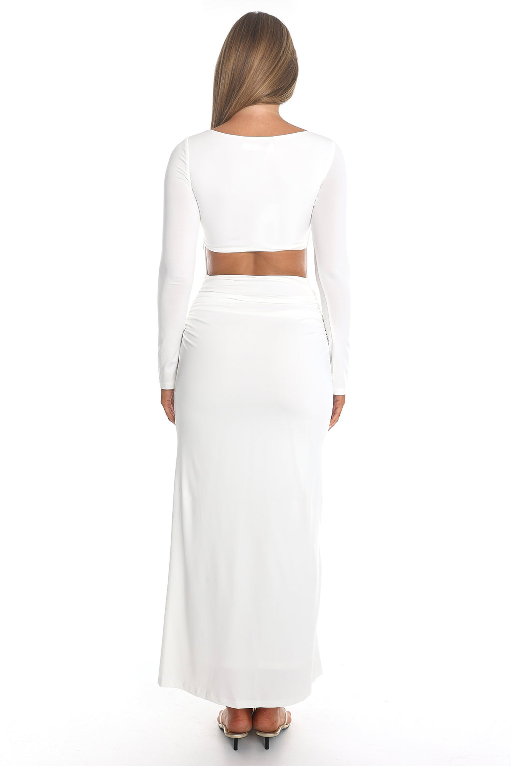 Emmalina Keyhole Bust Maxi Dress White