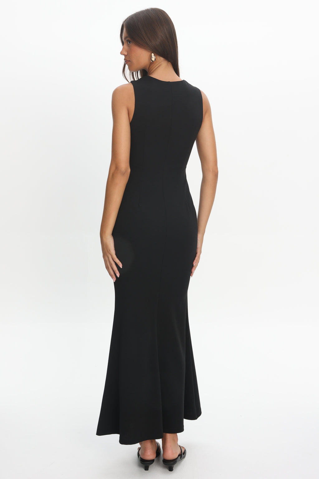 Capucine Key Hole Bust Maxi Dress Black by Selfie Leslie
