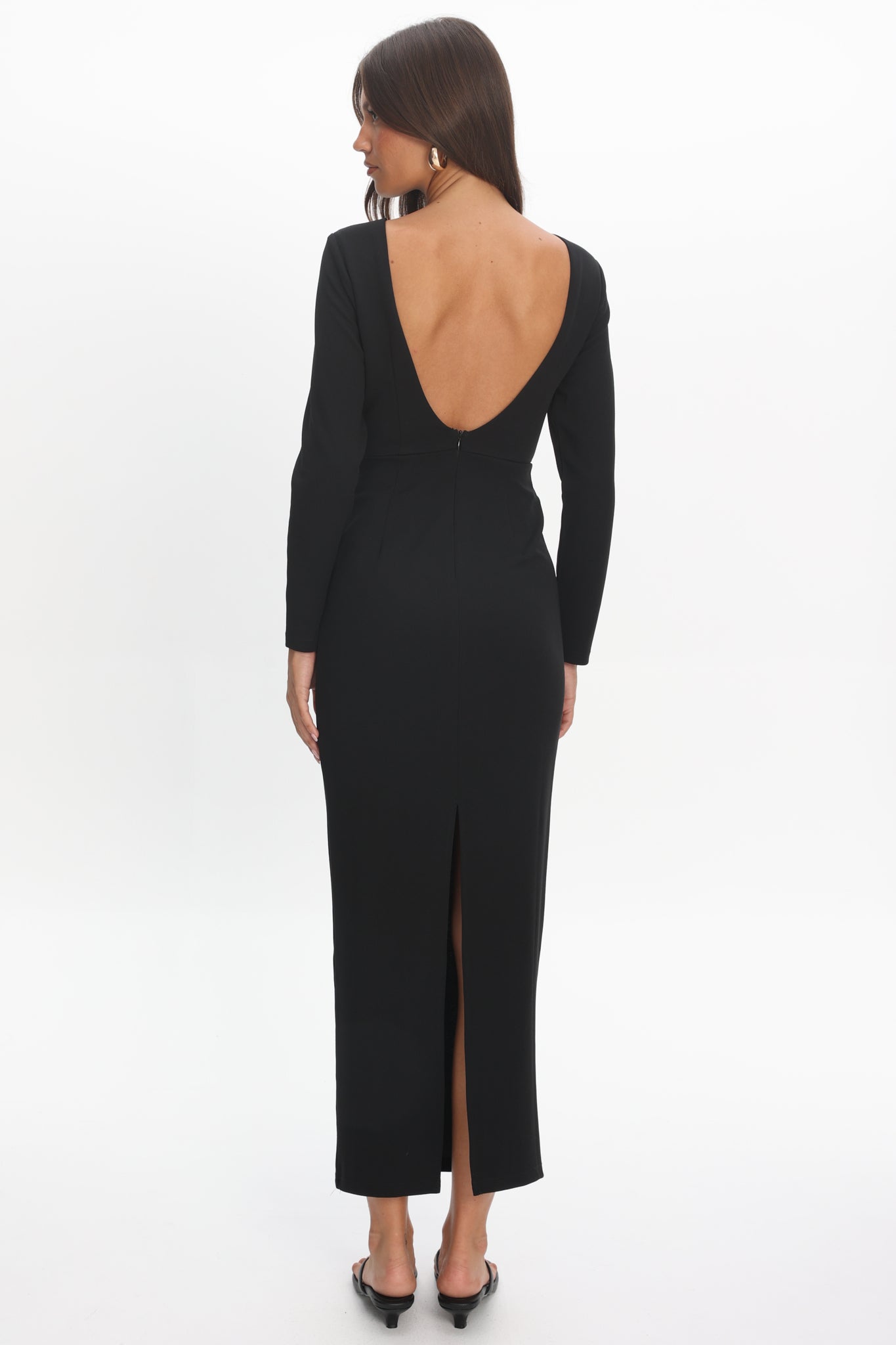 Zoa Keyhole Long Sleeve Maxi Dress Black - XL Zoa Keyhole Long Sleeve Maxi Dress Black - XL
