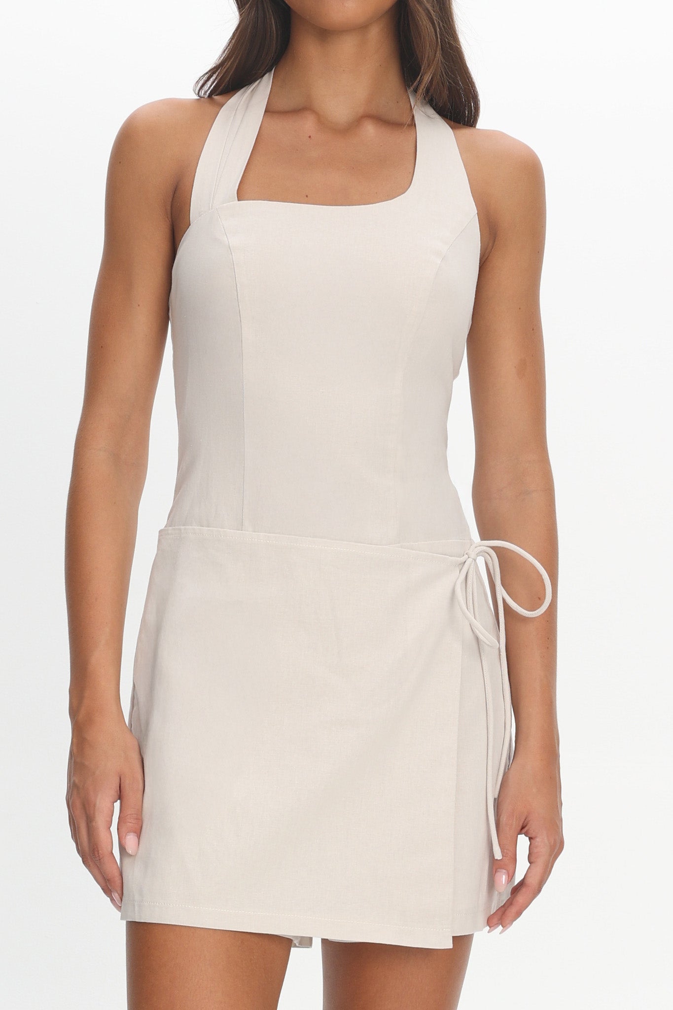 Mahlia Wrap Romper Oat | Selfie Leslie