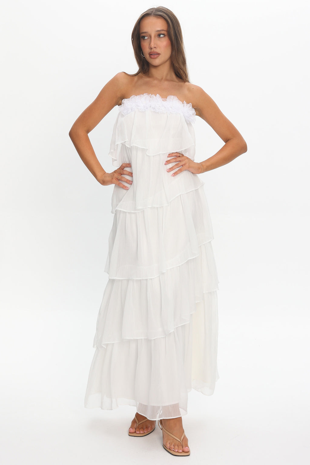 It's Time Tiered Ruffle Maxi Dress Ivory It's Time Tiered Ruffle Maxi Dress Ivory