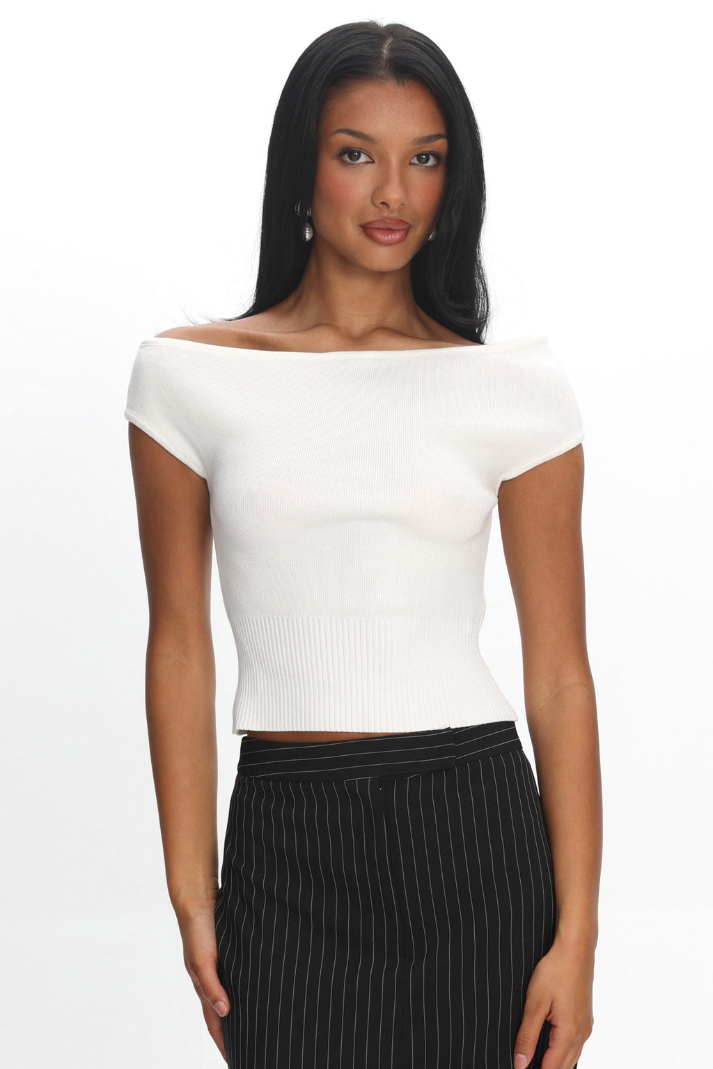 Renza Knit Top White