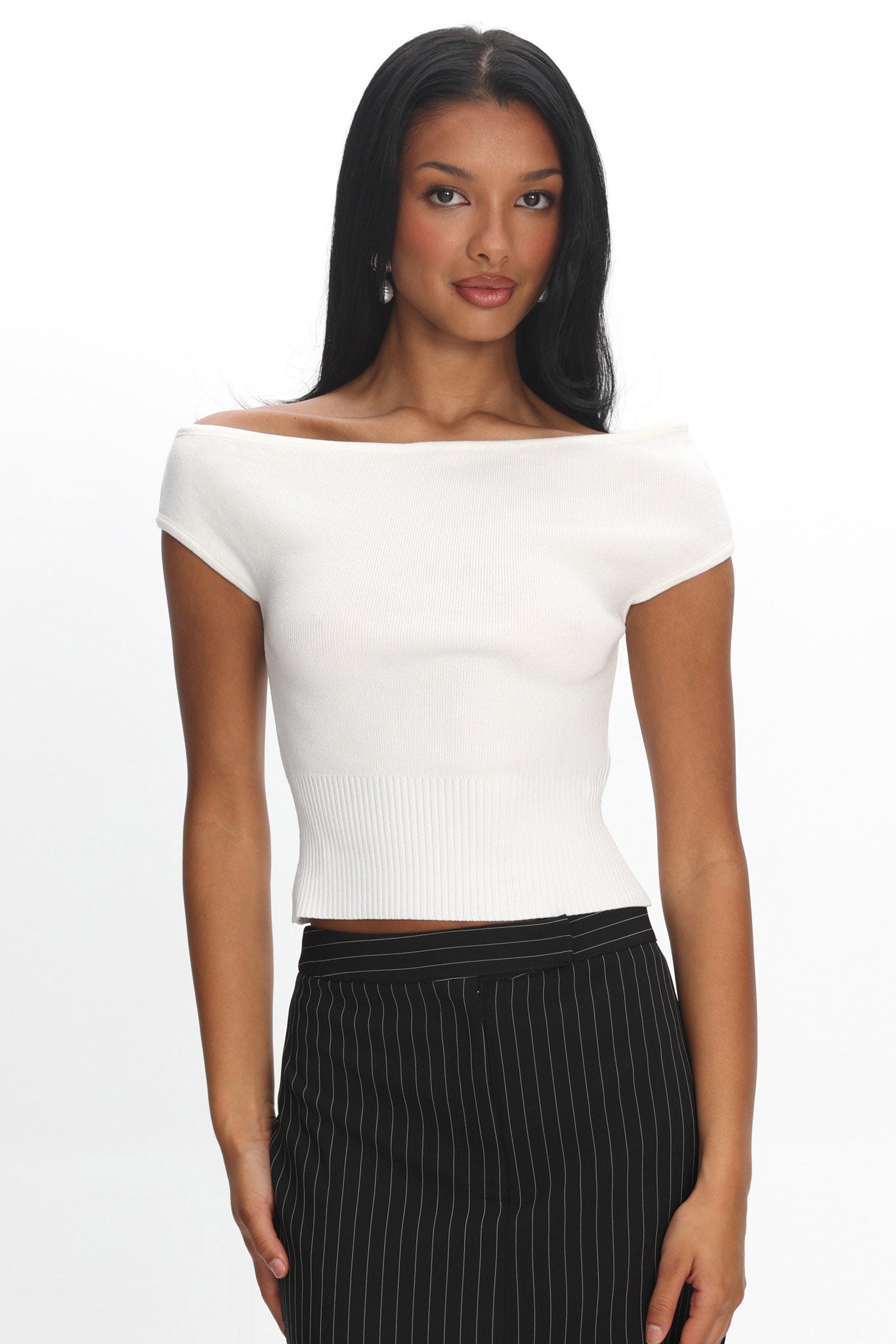 Renza Knit Top White