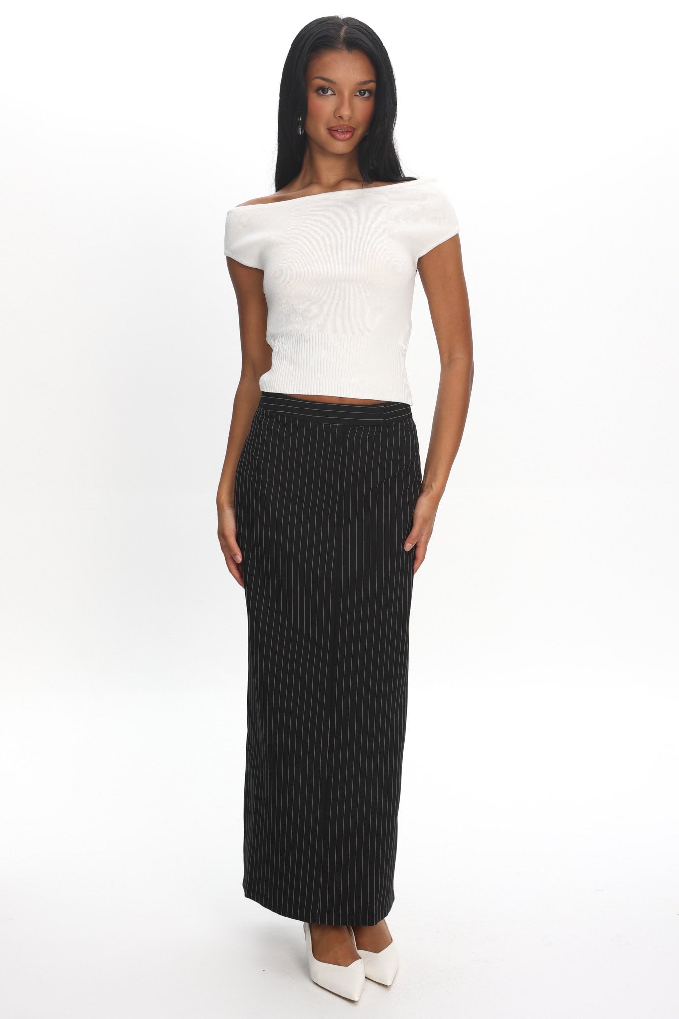 Renza Knit Top White
