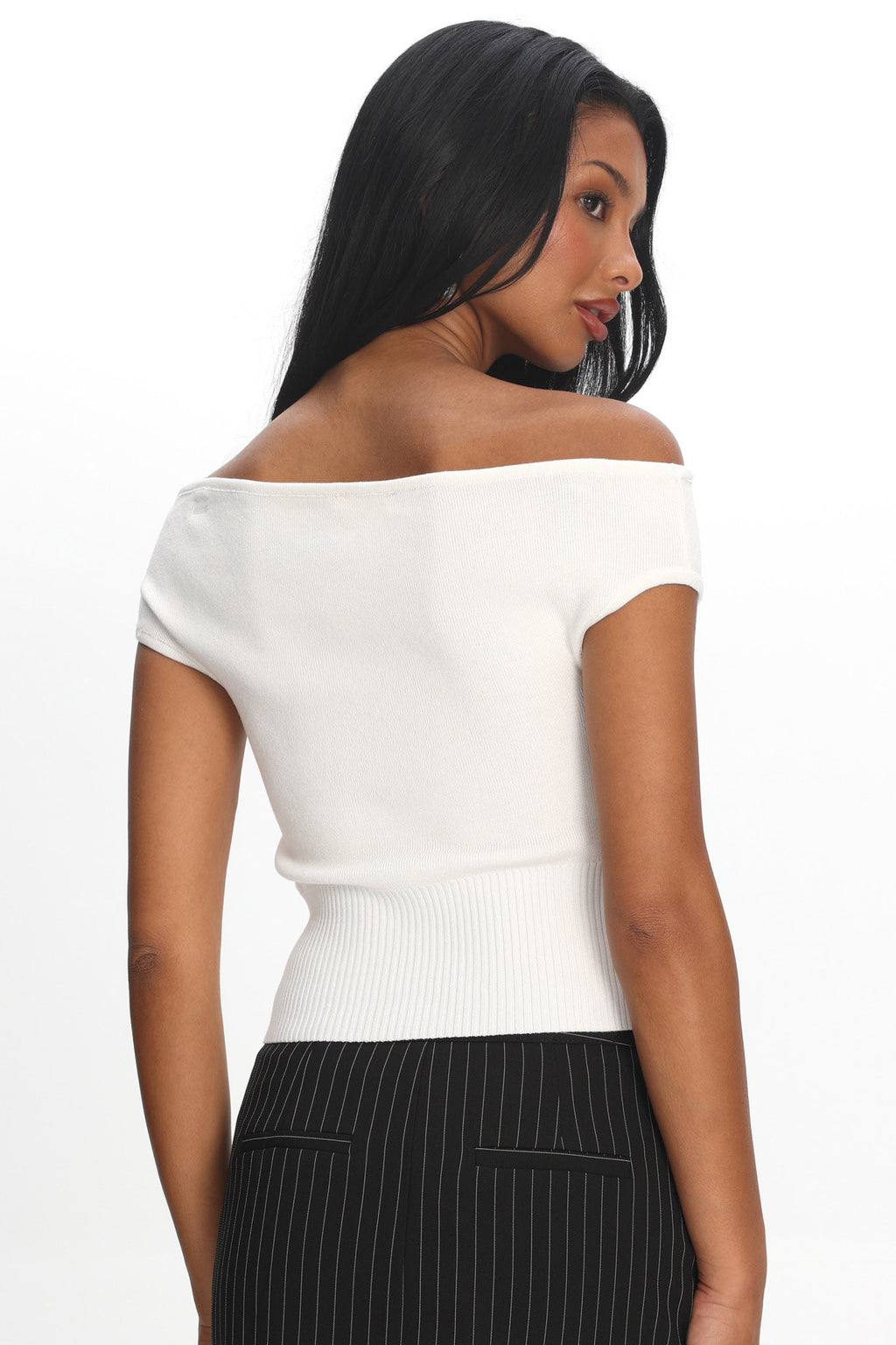 Renza Knit Top White