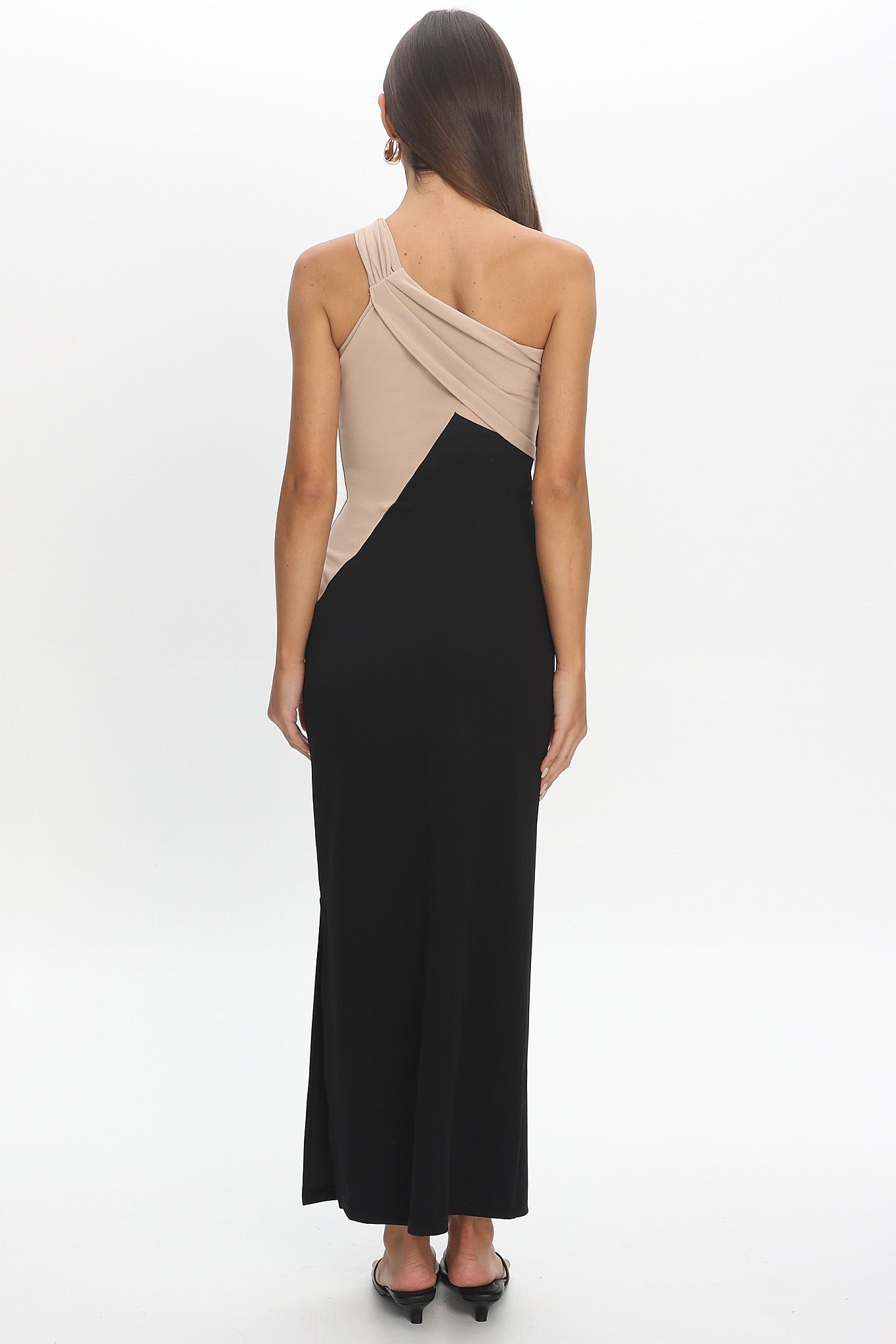 Maren Contrast Maxi Dress Black