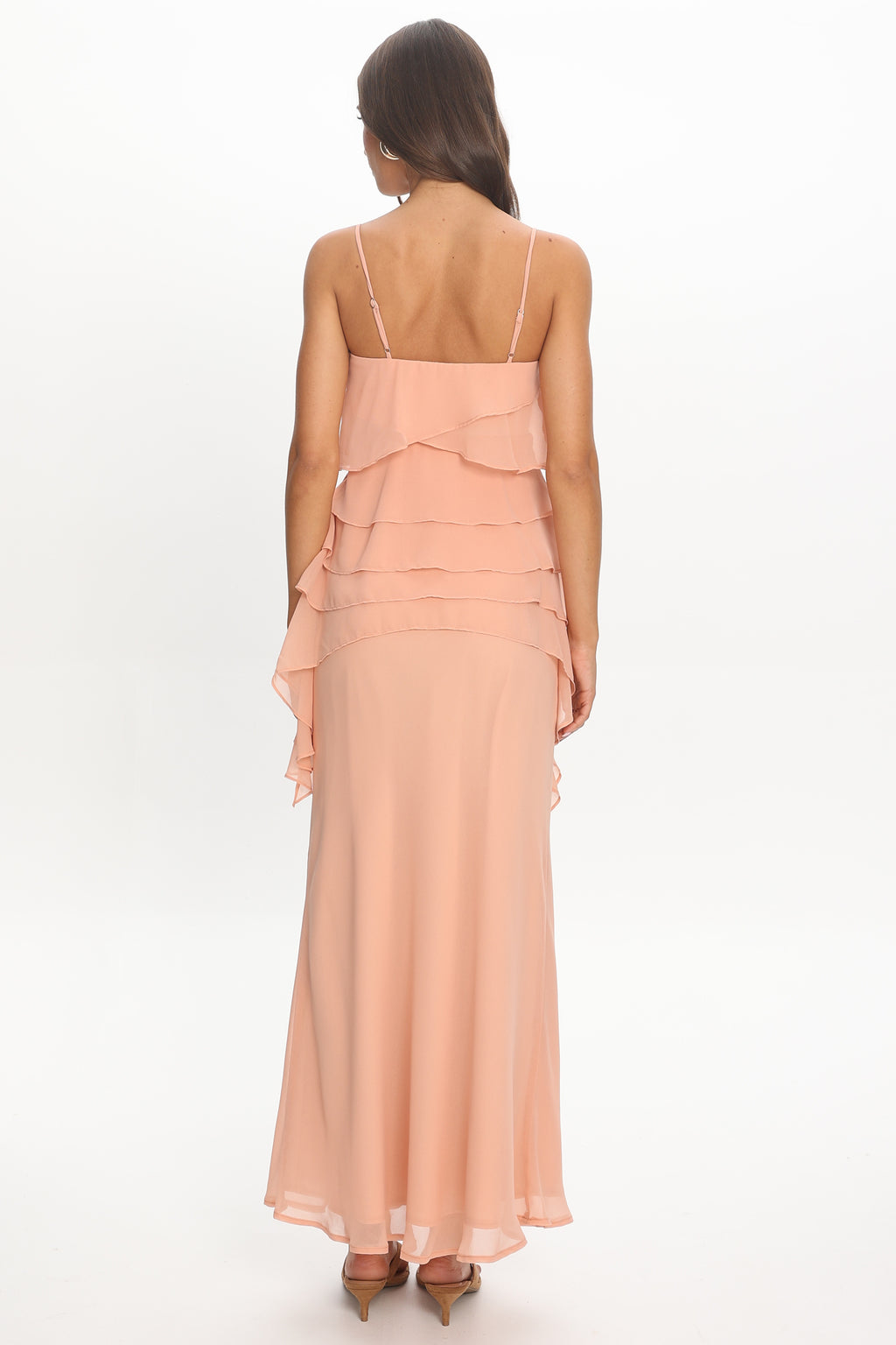 Olita Tiered Bodice Maxi Dress Apricot