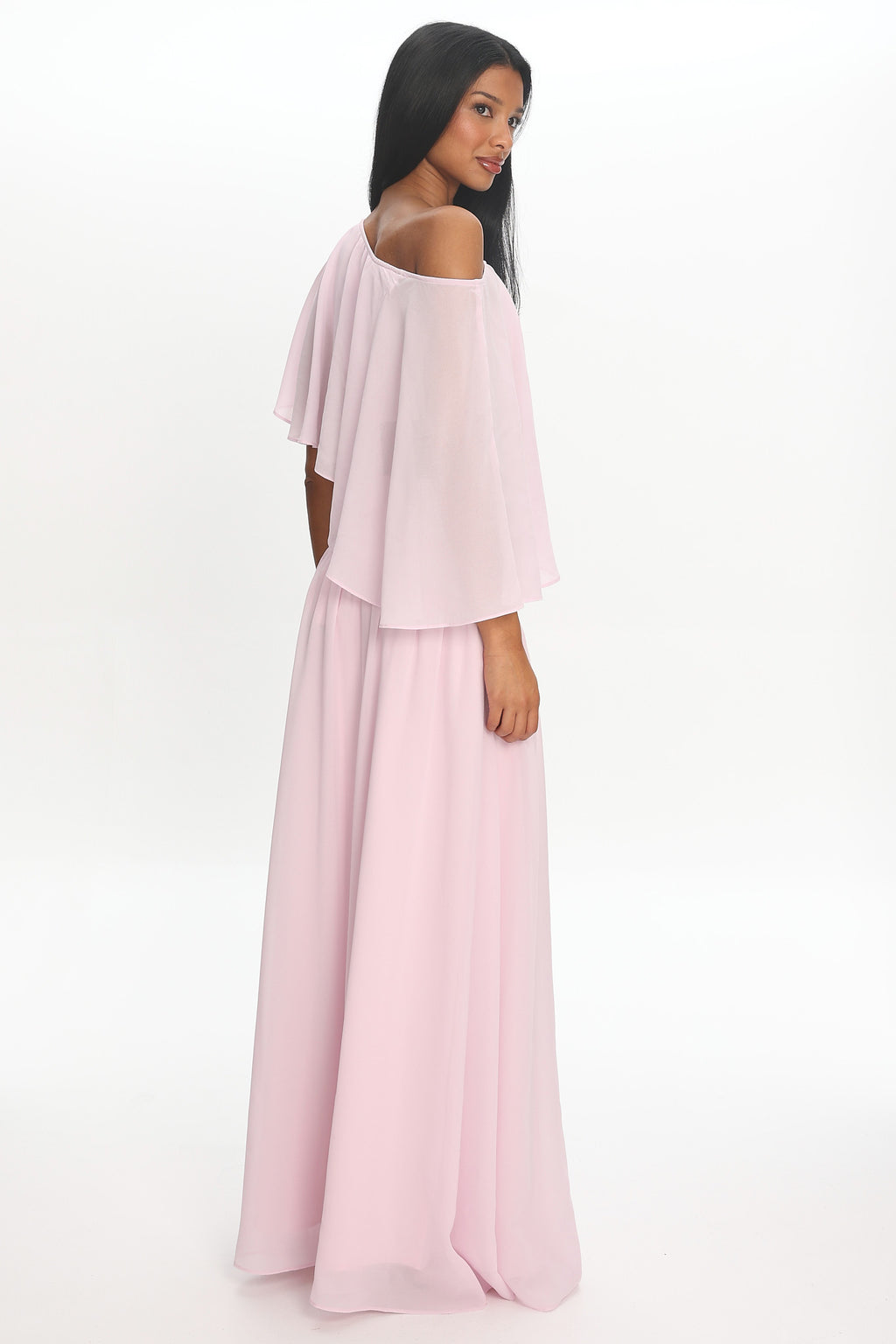 Lela High Waisted Maxi Skirt Blush