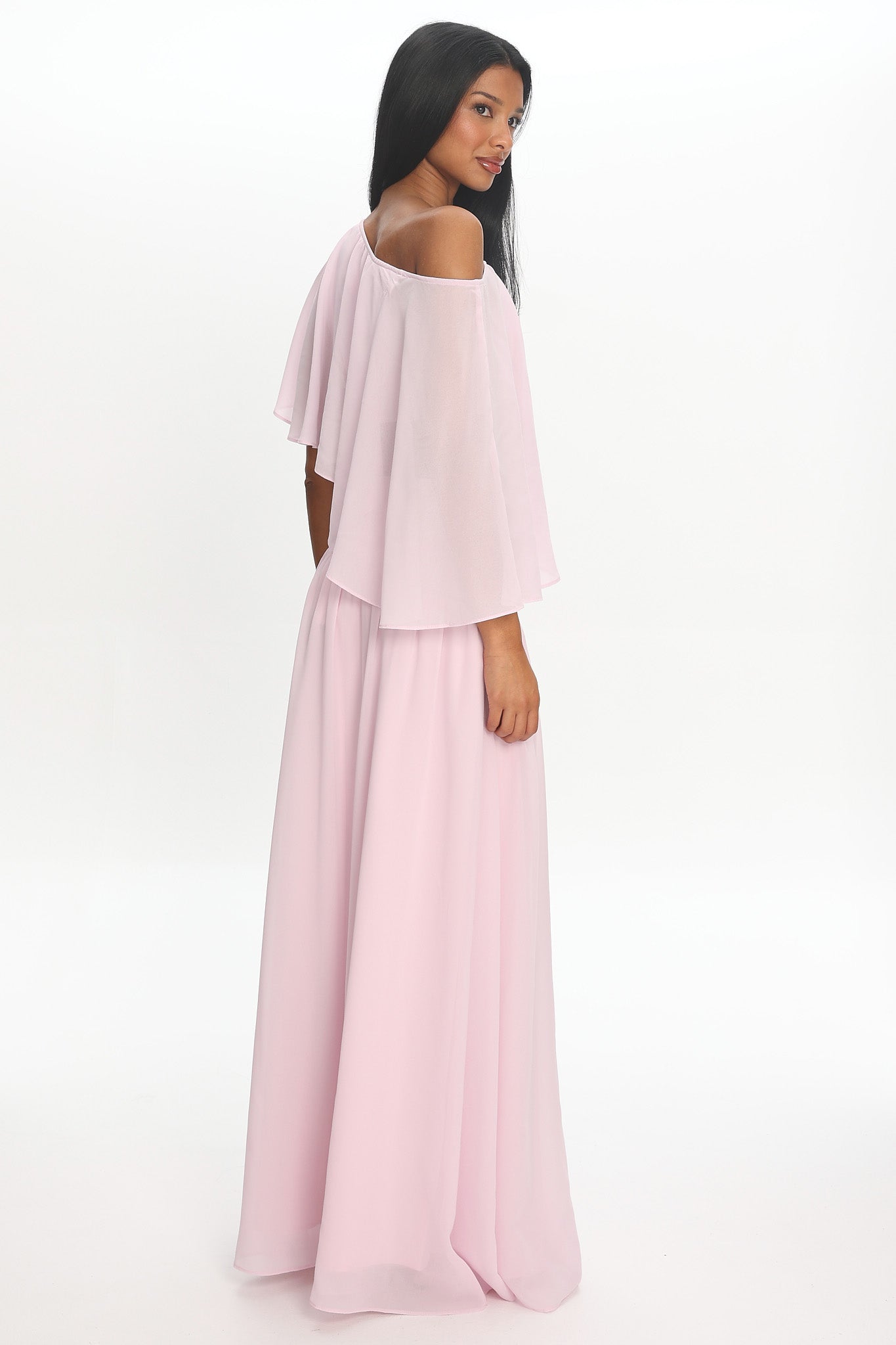 Lela High Waisted Maxi Skirt Blush