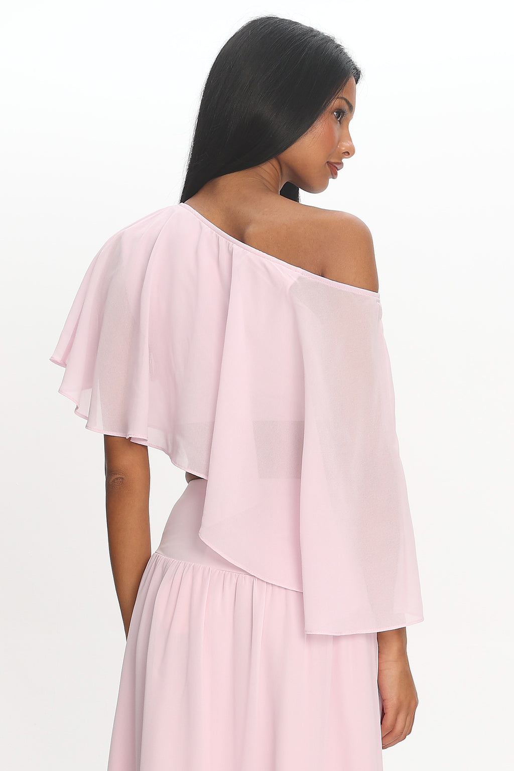 Lela Cutout Flutter Crop Top Blush