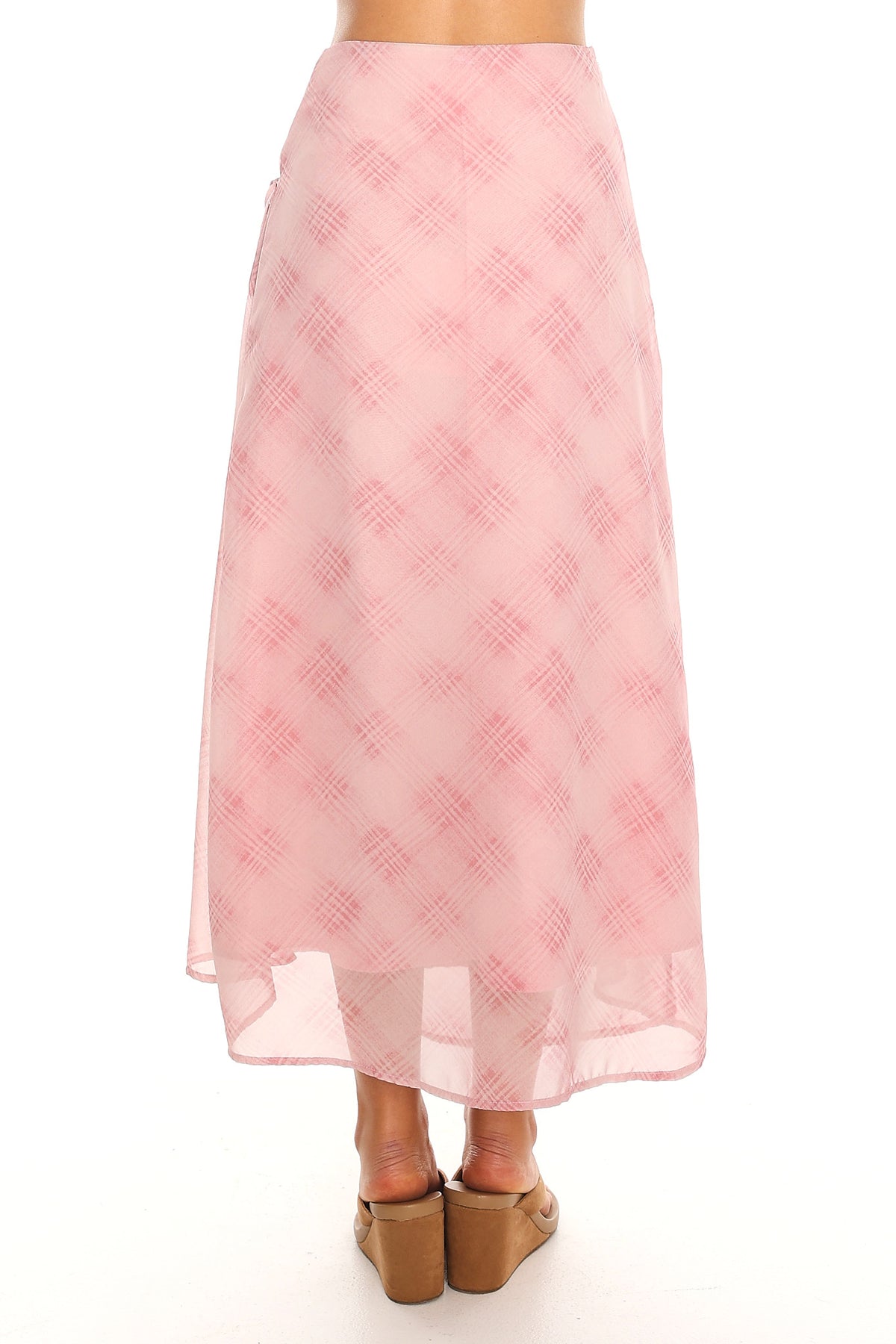 Cheat Code Wrap Midi Skirt Pink