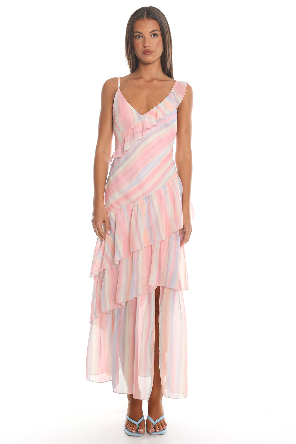 Clarity Tiered Ruffle Maxi Dress
