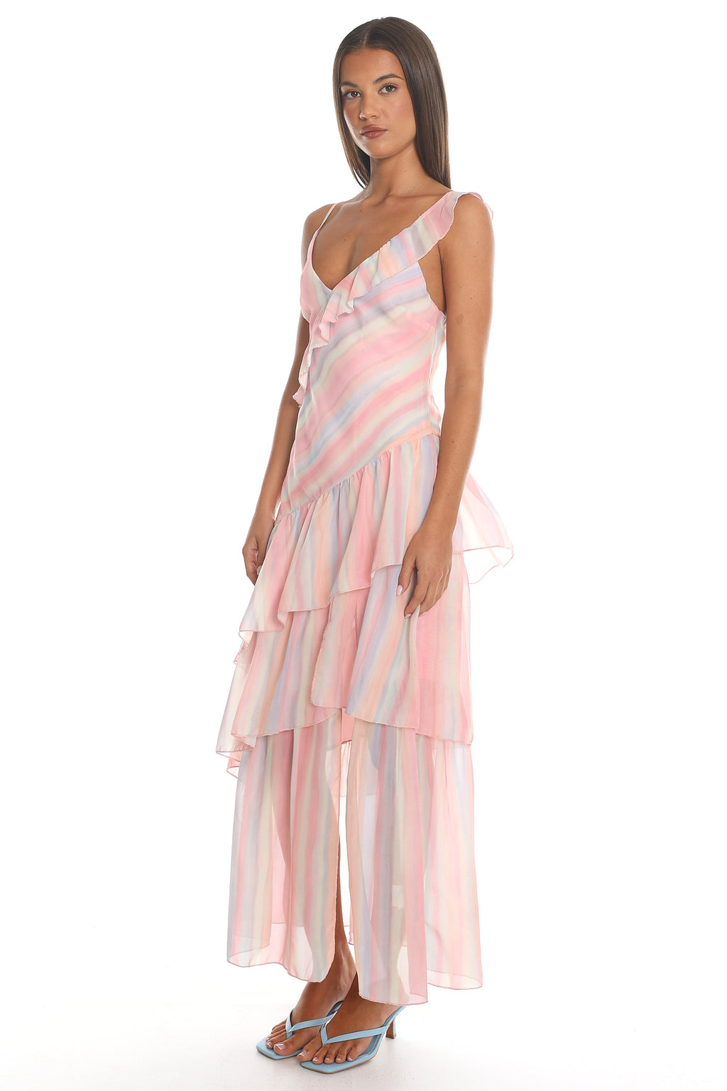 Clarity Tiered Ruffle Maxi Dress