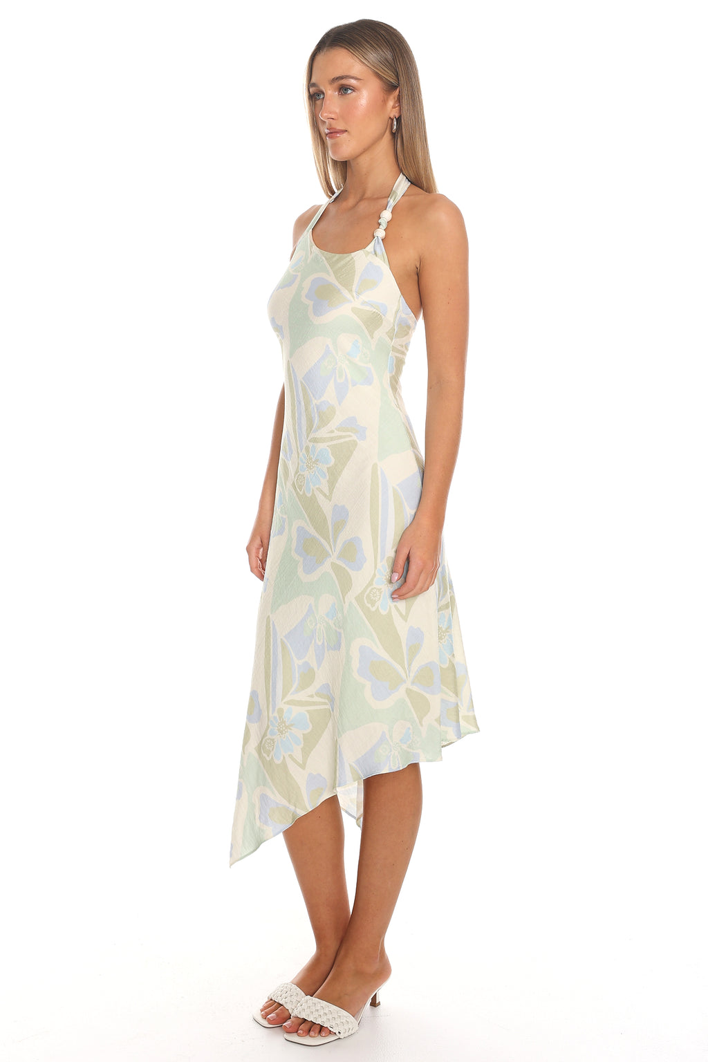 After Sunrise Asymmetric Midi Dress Mint