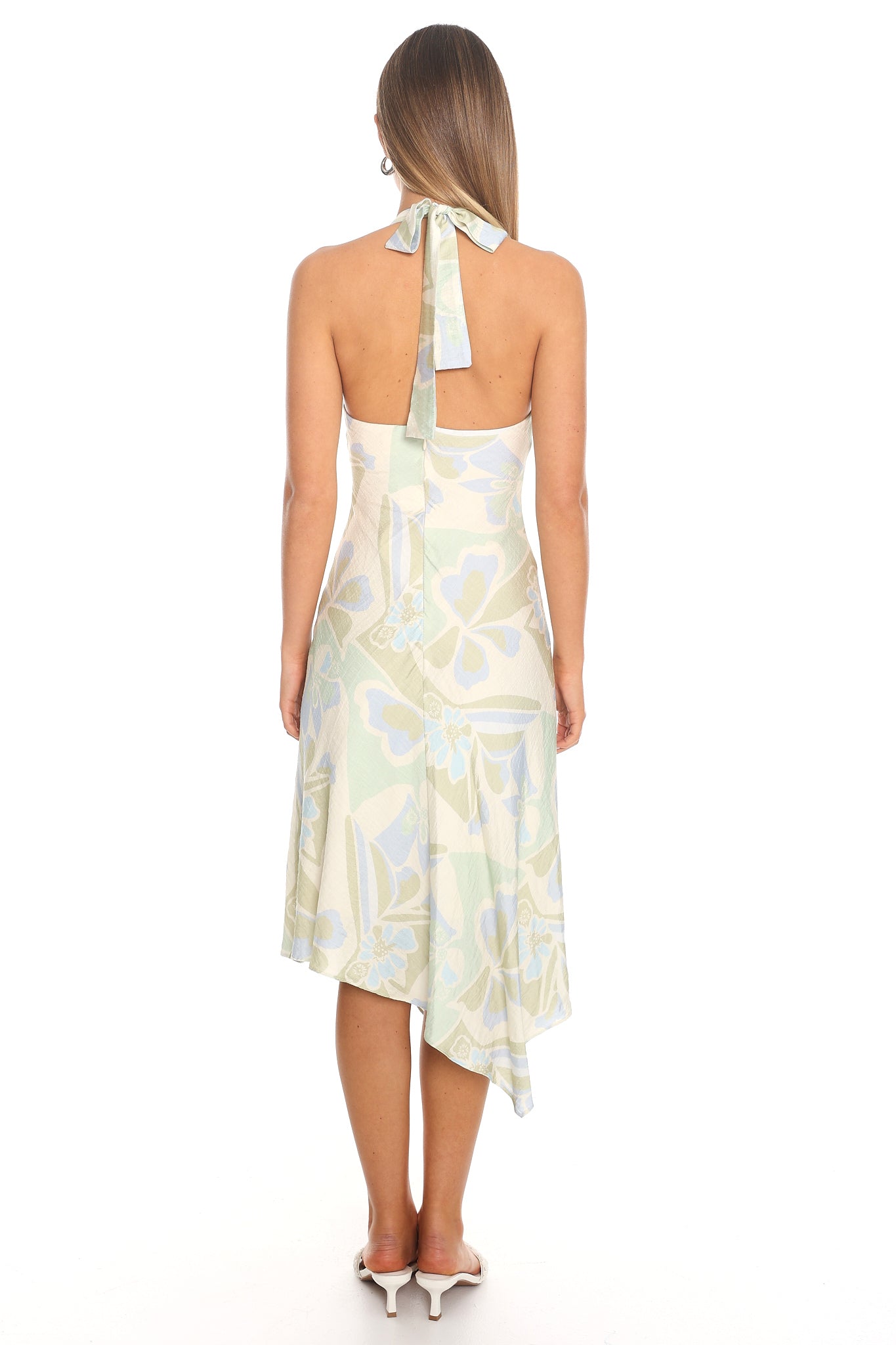 After Sunrise Asymmetric Midi Dress Mint