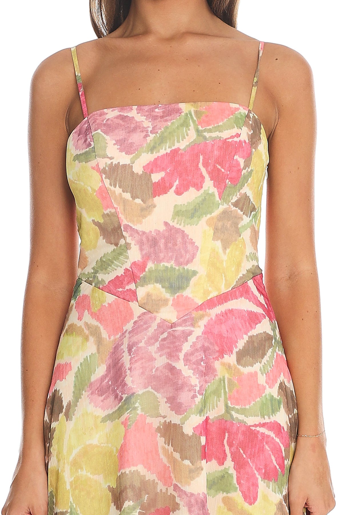 Shy Love Lace-Up Maxi Dress Pink