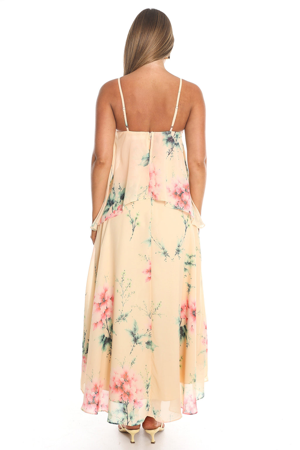 Carlicia Tiered Overlay Maxi Dress Yellow
