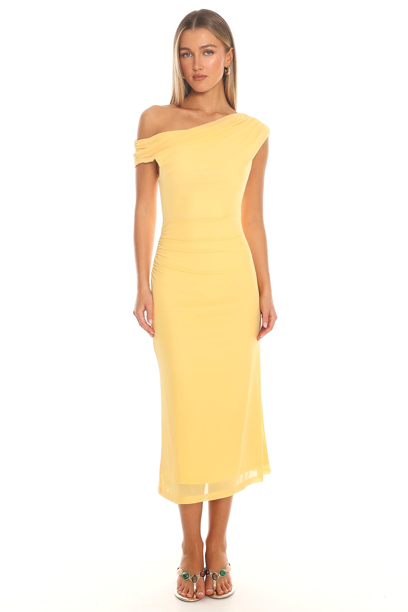Something About You One-Shoulder Midi Dress Butter