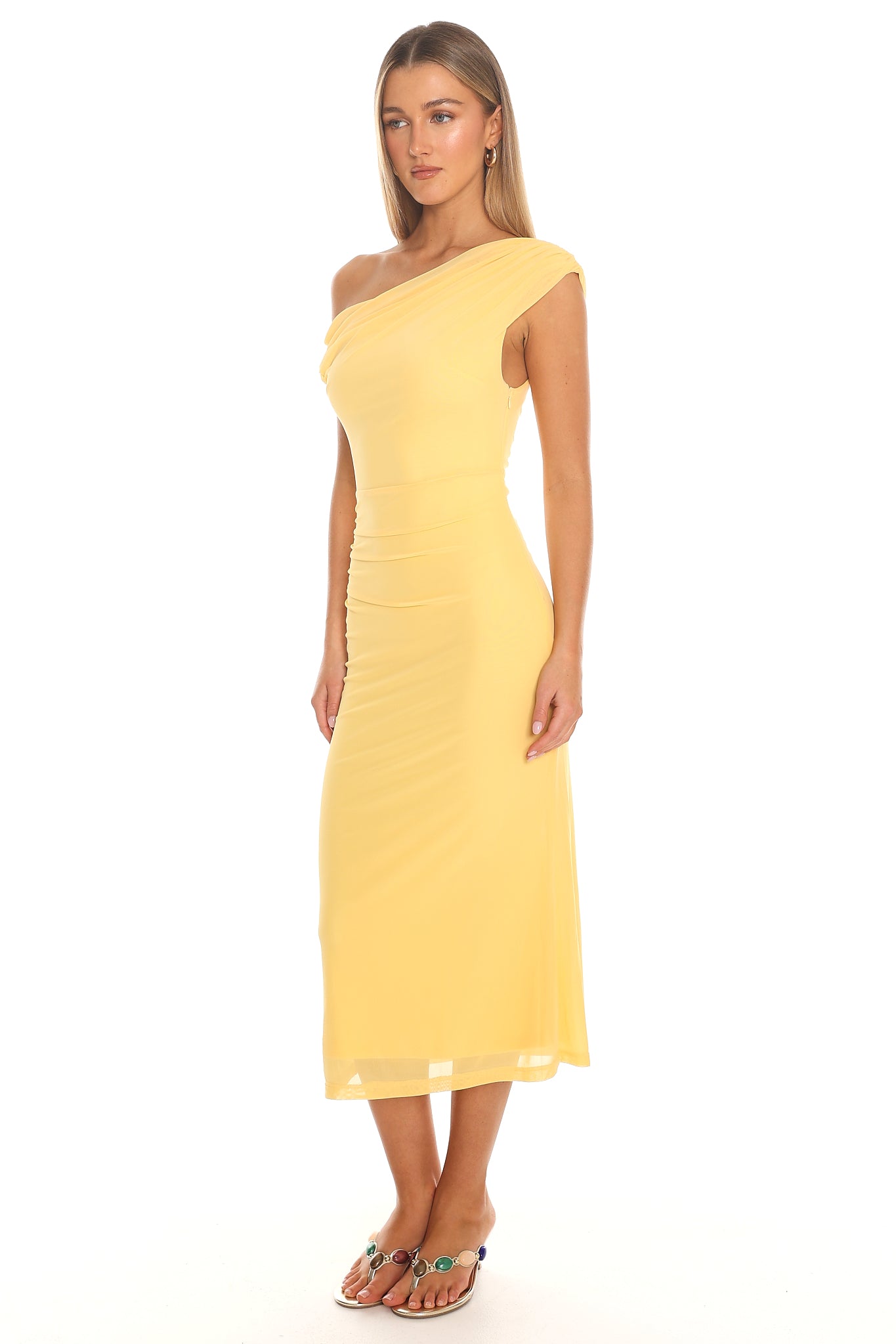 Something About You One-Shoulder Midi Dress Butter