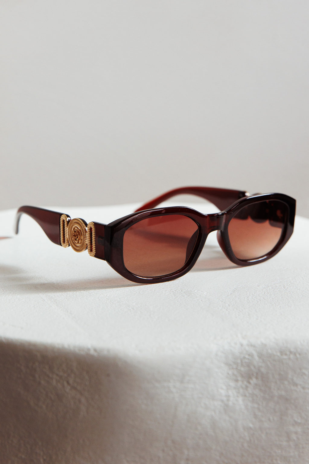 Heartfelt Square Sunglasses Brown by Selfie Leslie