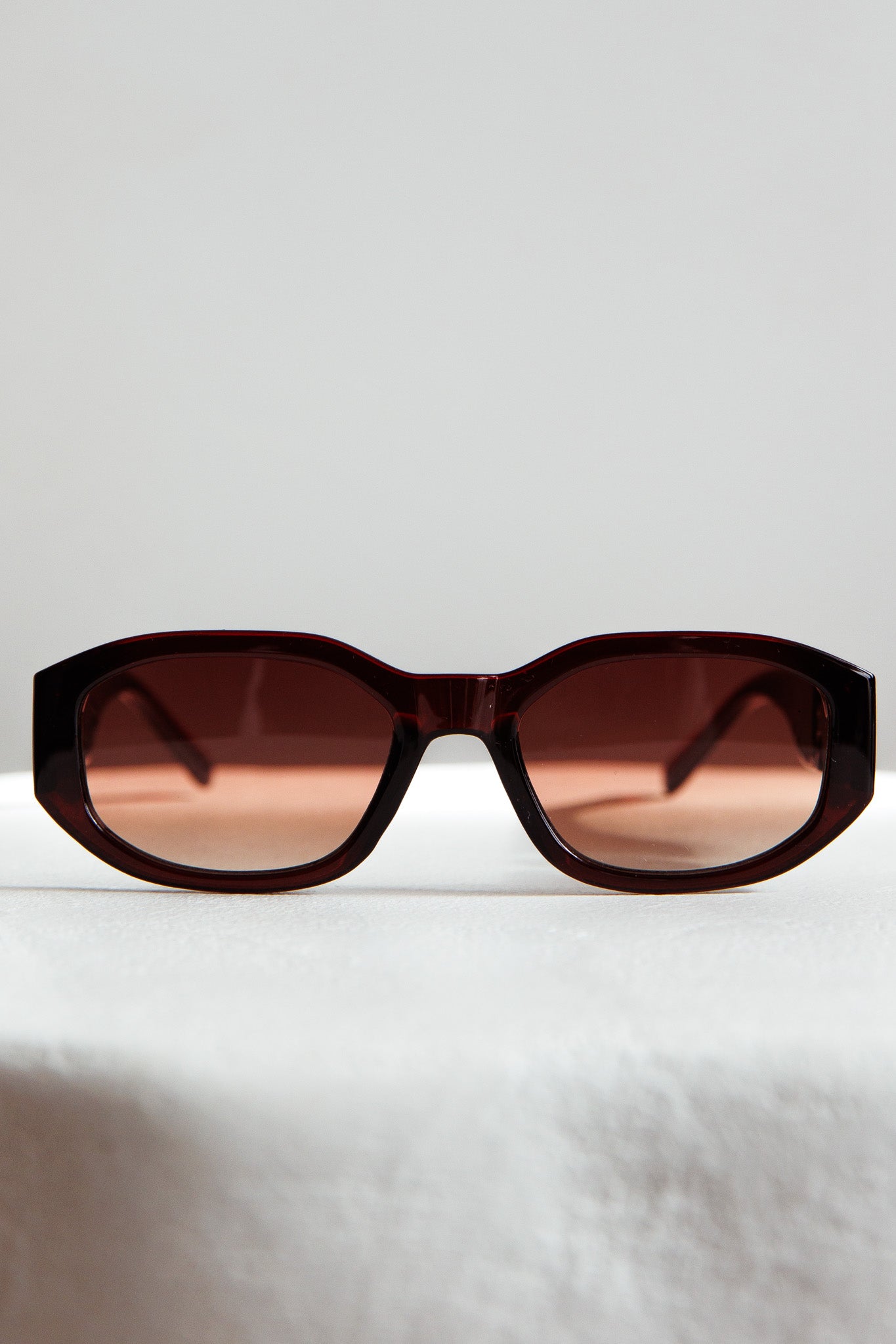 Heartfelt Square Sunglasses Brown by Selfie Leslie