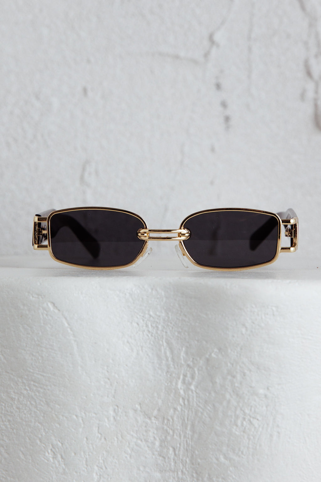 Meredith Gold Frame Sunglasses Black by Selfie Leslie