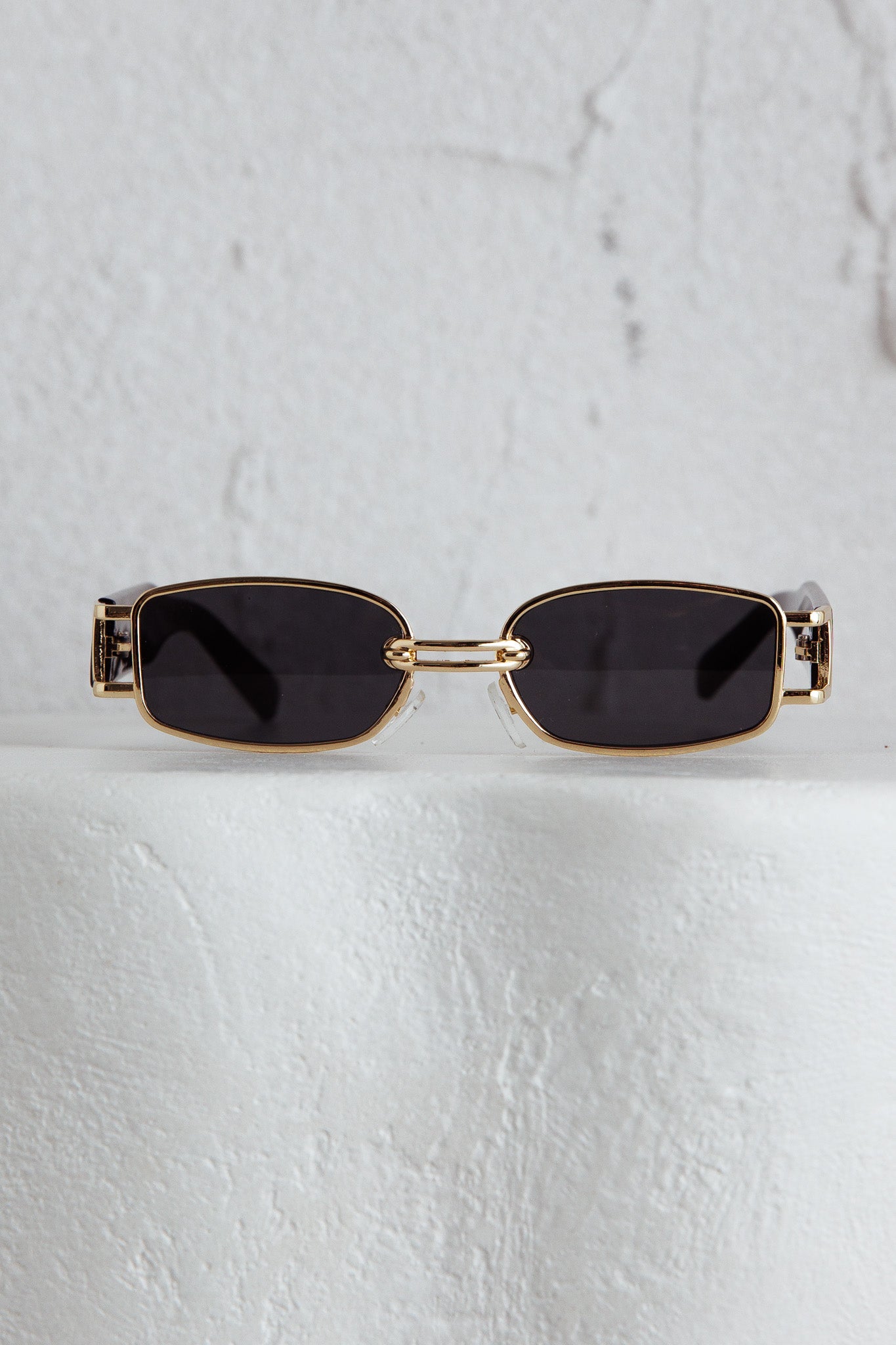 Meredith Gold Frame Sunglasses Black by Selfie Leslie